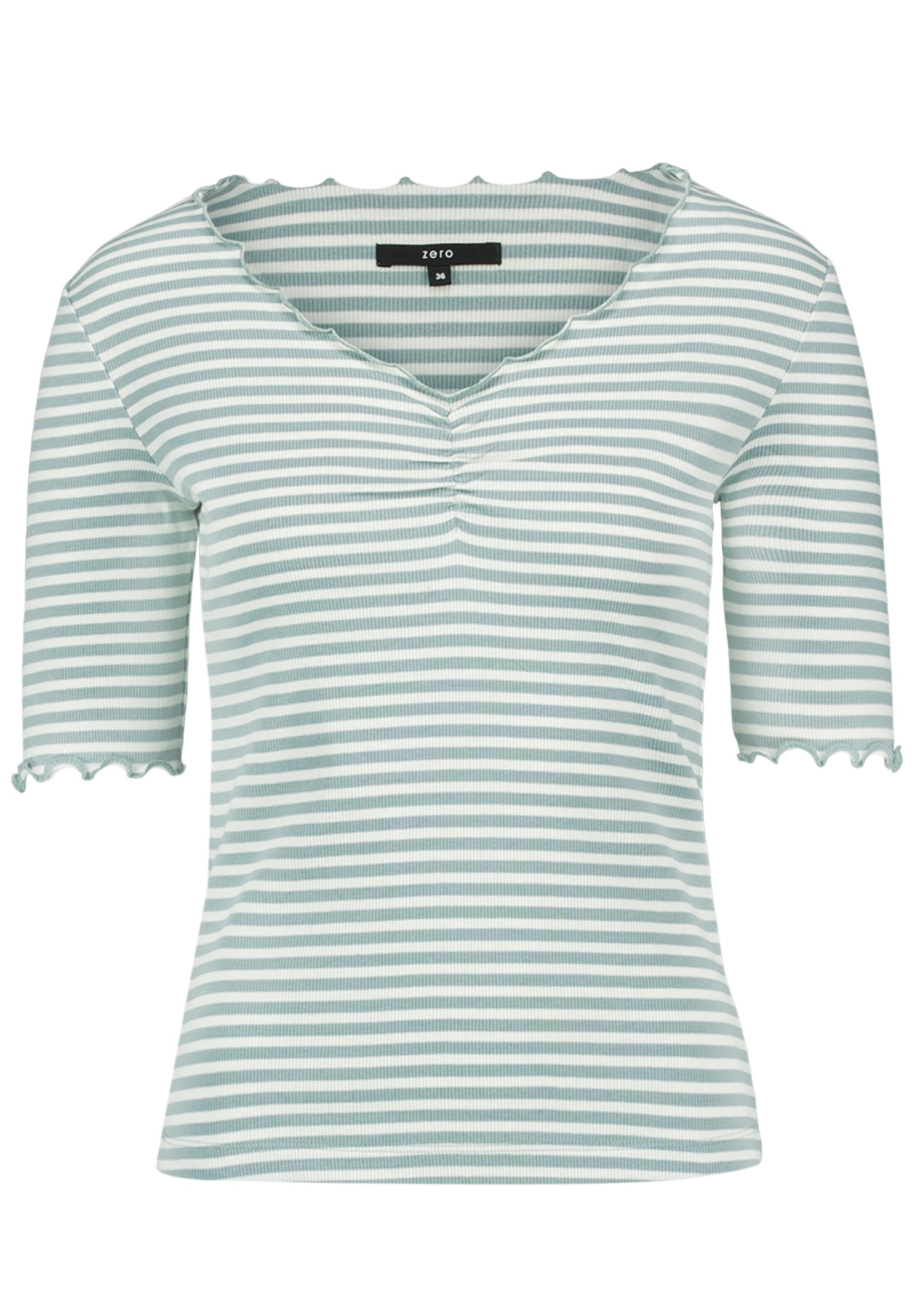 Zero Kurzarmshirt »Damen mit Raffung« 1 Raffung