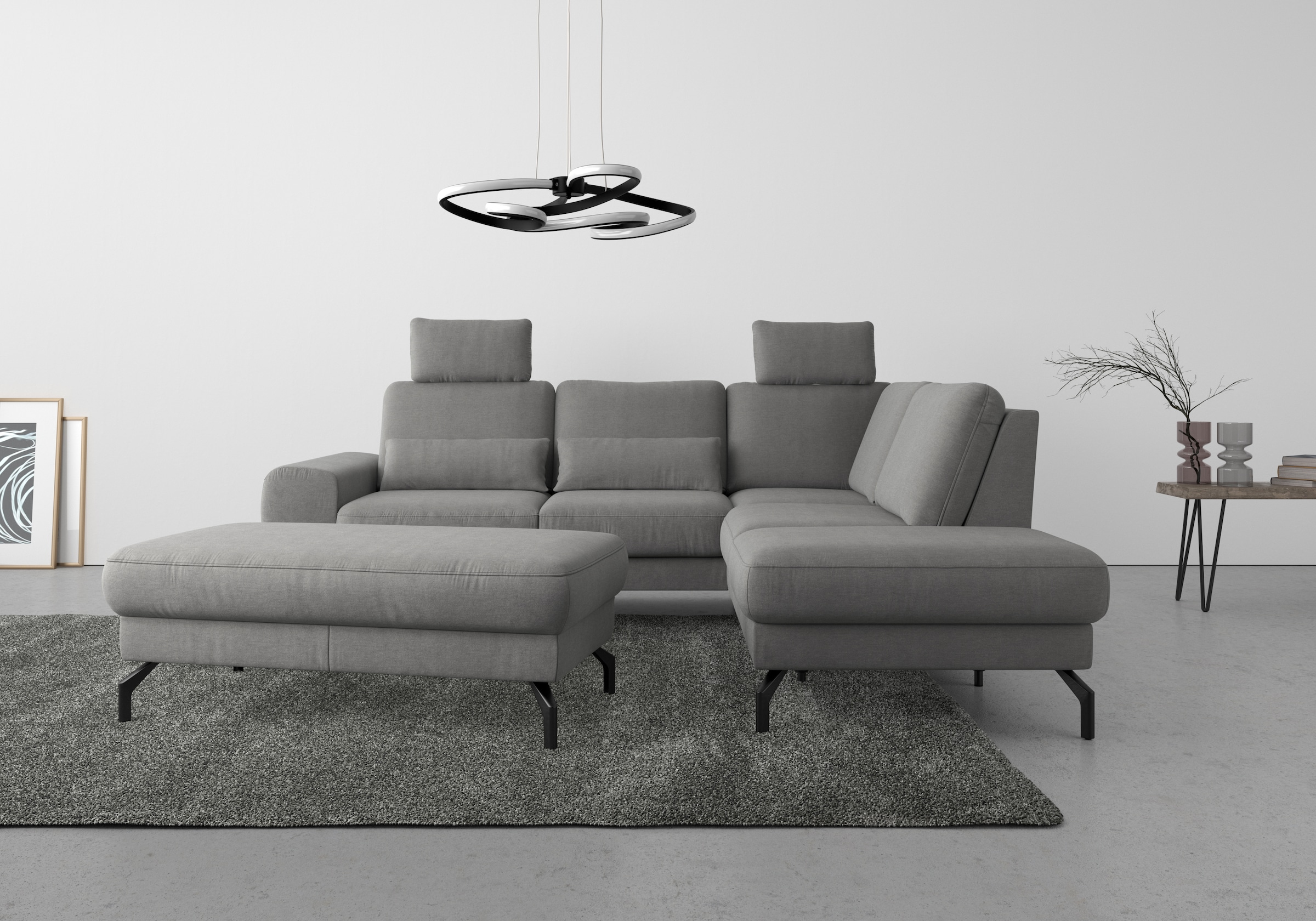 Sit & More Cinturo Corner Sofa Grey 7