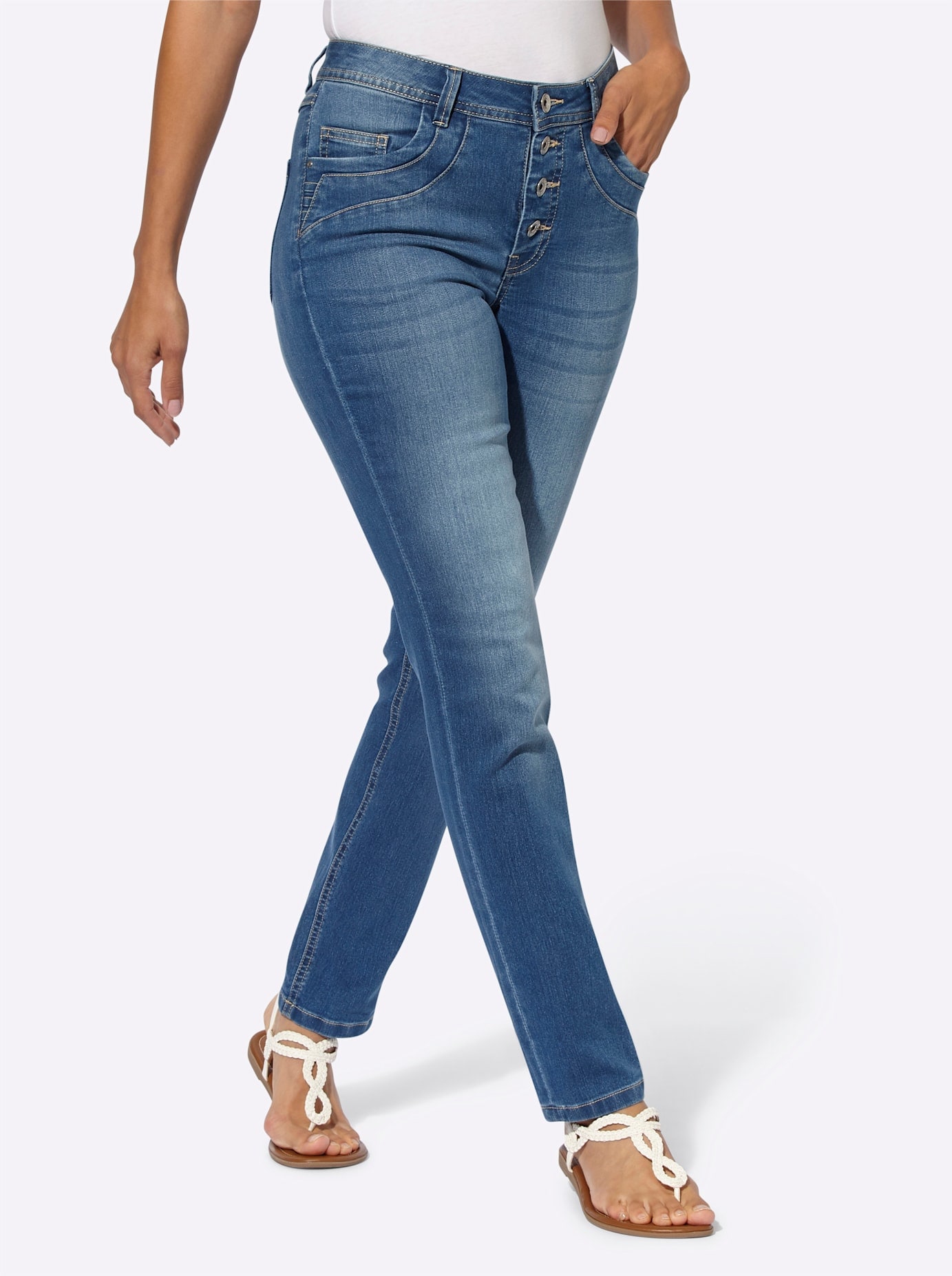 Casual Looks 5-Pocket-Jeans 1 Stk. tlg. günstig online kaufen