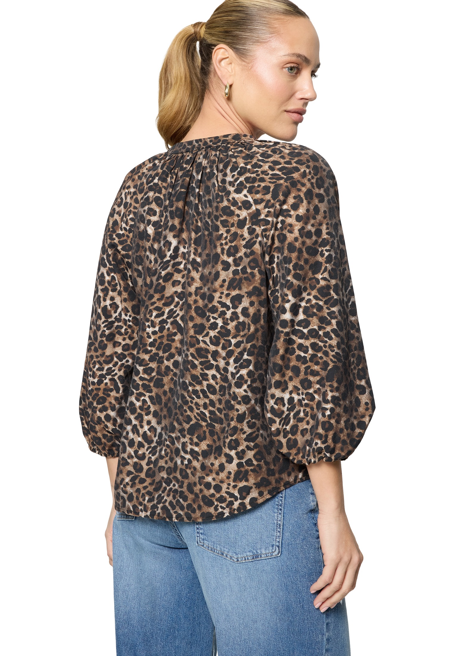 Zero Schlupfbluse »Damen mit Leoprint«