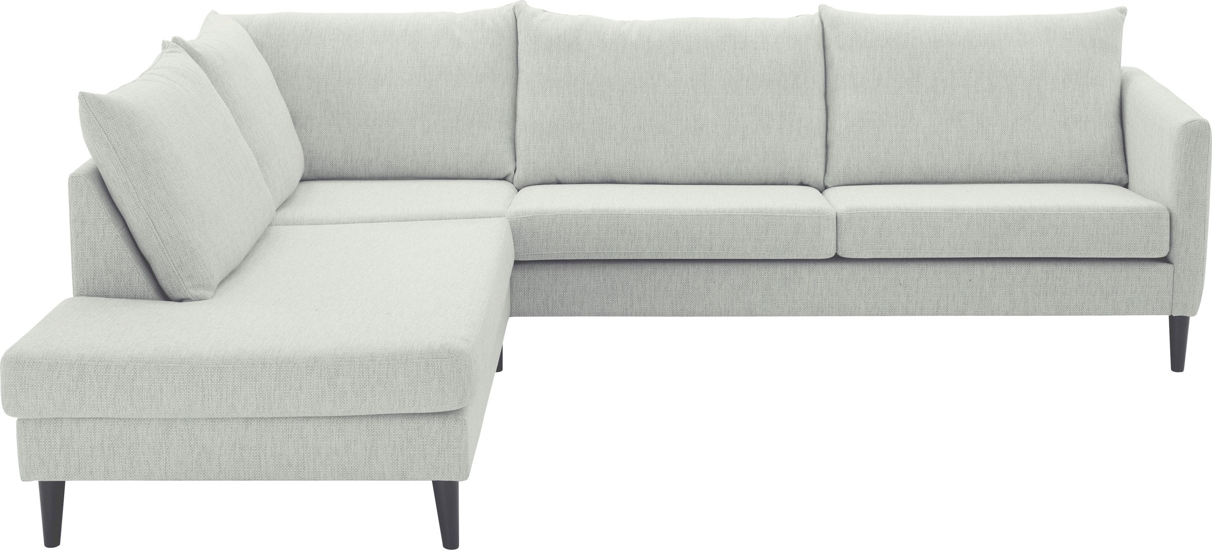 OTTO home Ecksofa "Rekvik L-Form" mit Wellenunterfederung, mit Massivholzfüßen