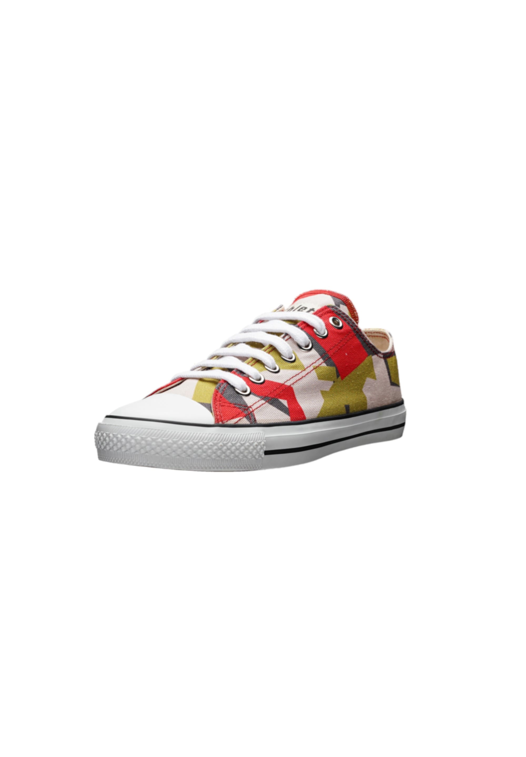 Sneaker ETHLETIC "Trainer White Cap Lo Cut", Damen, Gr. 42, rot (camou rot, just weiß), Obermaterial: 100% Baumwolle; Sohle: 100% Naturkautschuk, Schuhe Sneaker, Keine Angabe