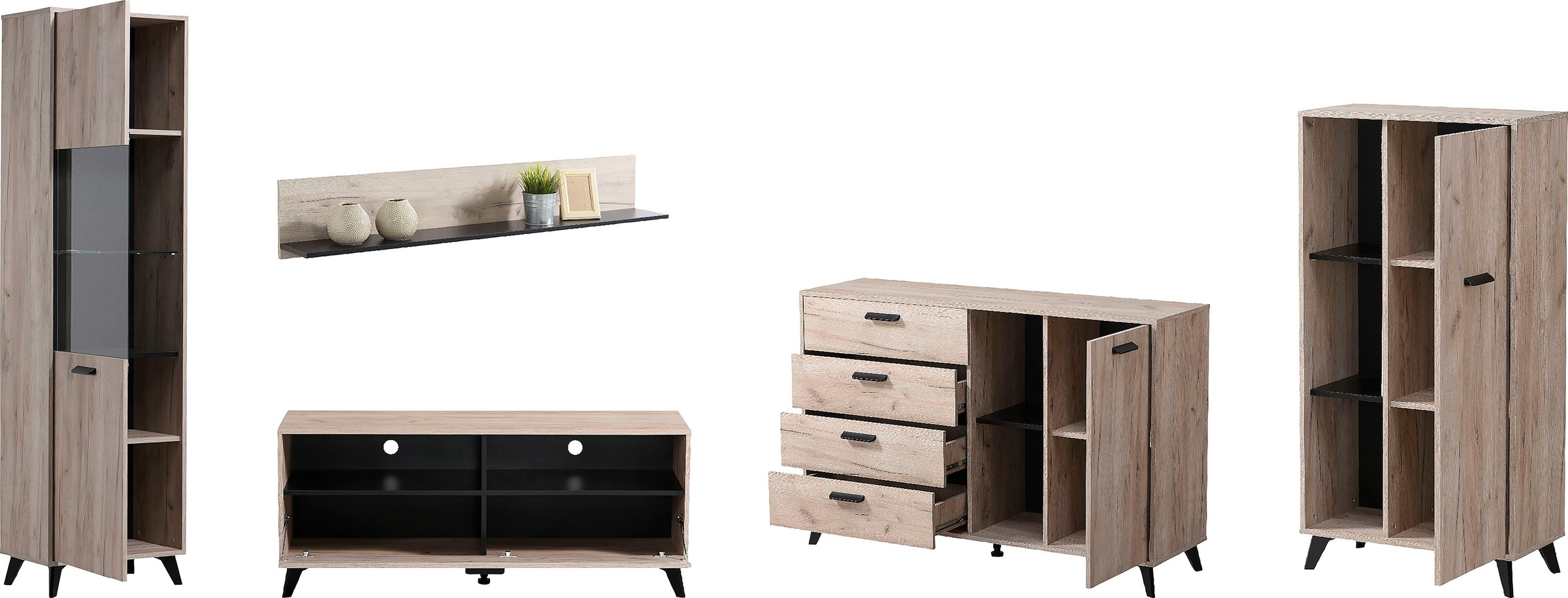 INOSIGN Wohnwand "Umbria" Set, 5 Stk. tlg. günstig online kaufen