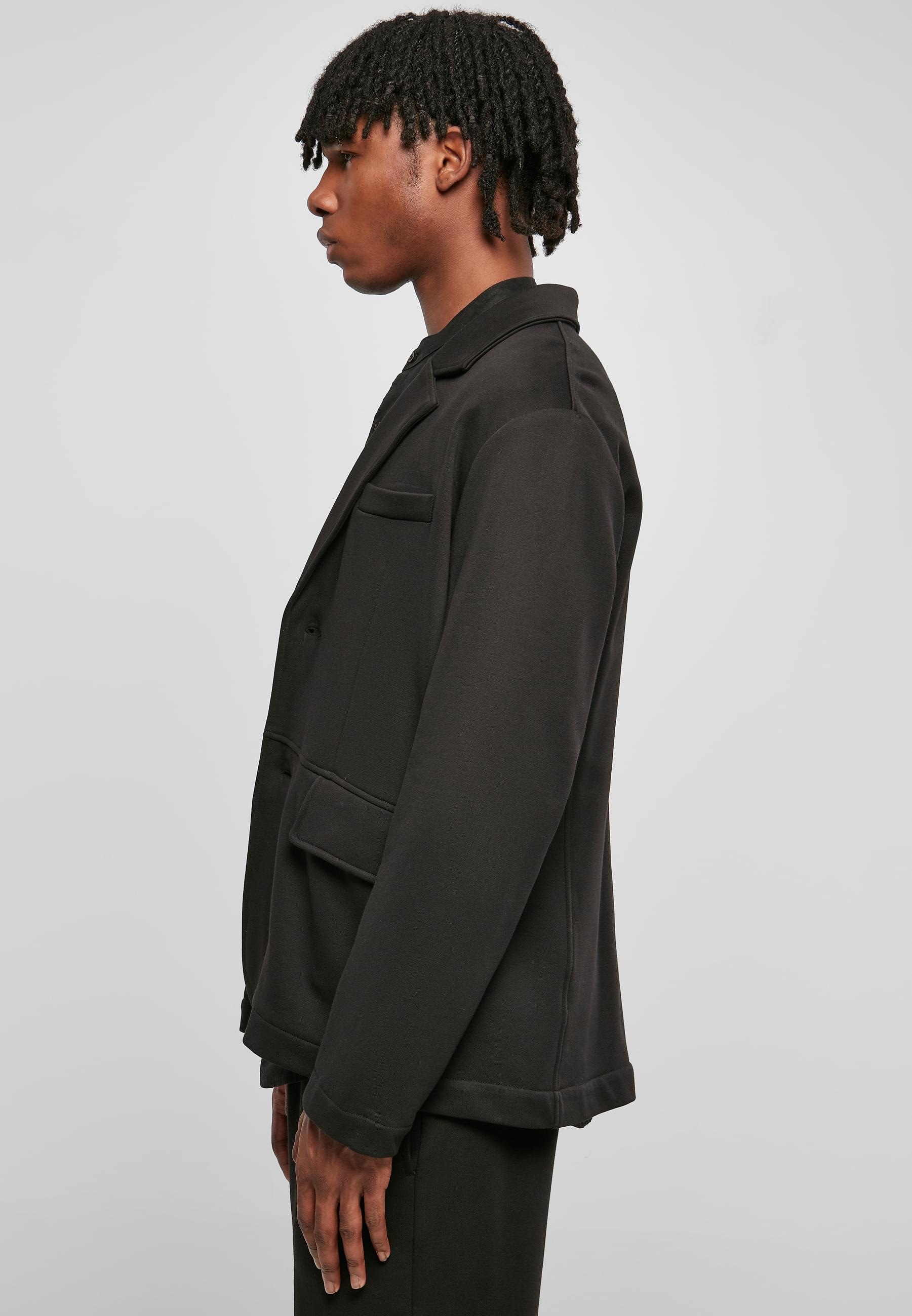 URBAN CLASSICS Allwetterjacke »Urban Classics Herren Terry Blazer« 1 Stk. tlg. ohne Kapuze