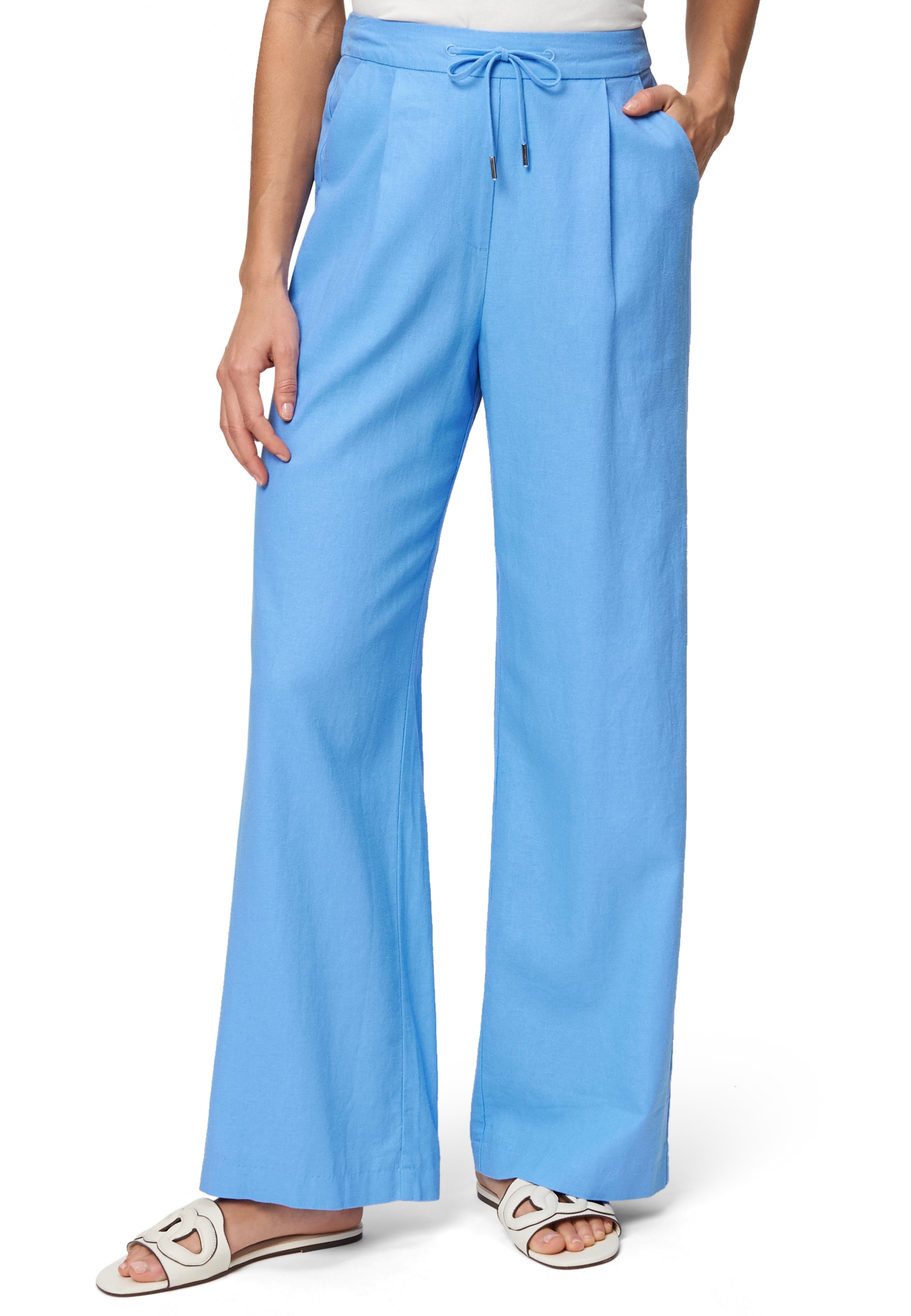 Zero Leinenhose "zero Damen Leinenhose zum Binden 30 Inch", Bindedetail günstig online kaufen