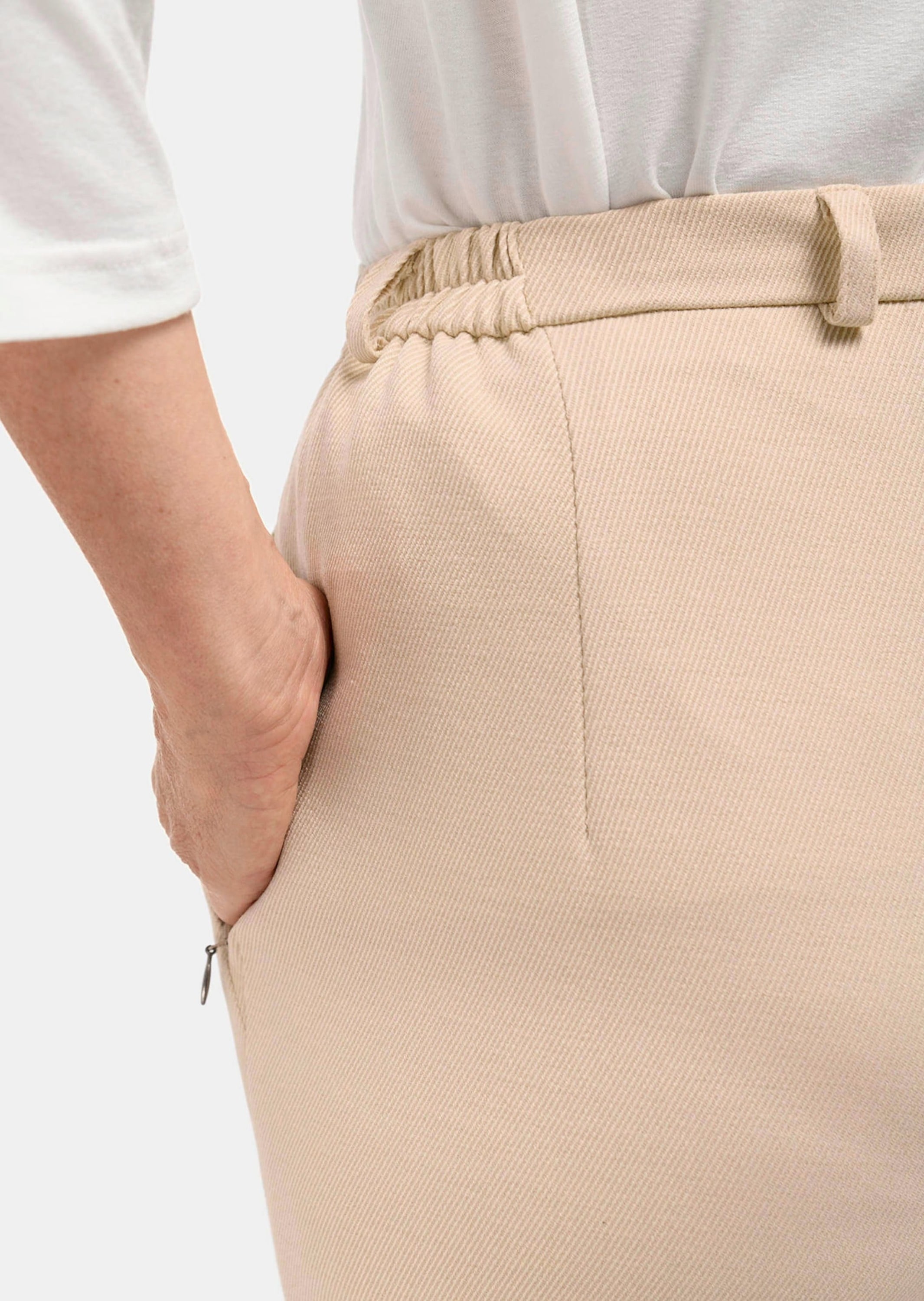 GOLDNER Stoffhose »Hose Carla mit Rippenstruktur Hose Carla mit Rippenstruktur«