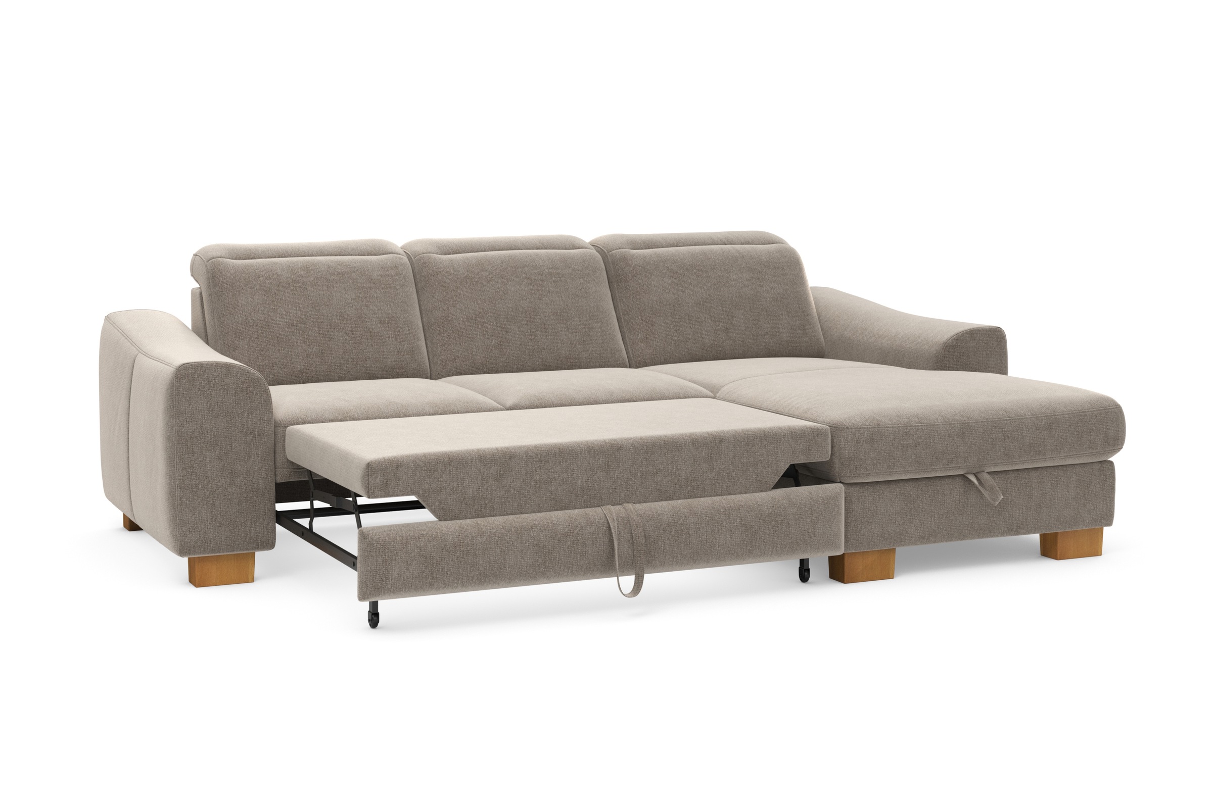 Home affaire Ecksofa »Dundee L-Form«, wahlweise mit Kopfteilverstellung und zusätzlich mit Bettfunktion