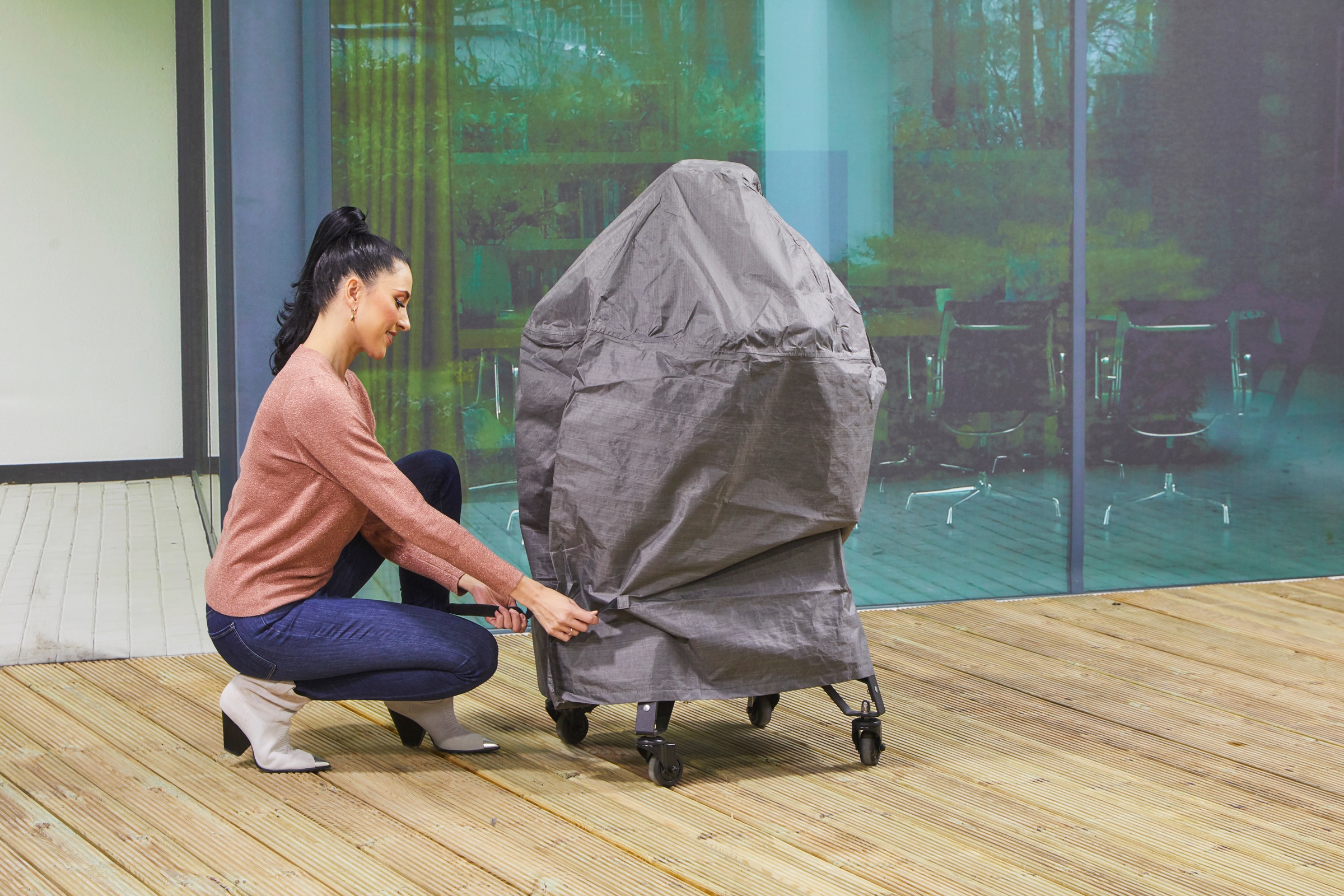 winza outdoor covers Grill-Schutzhülle »Outdoor Cover«, wasserdicht, UV beständig, 100 % recycelbar, Durchmesser 80/20x80cm