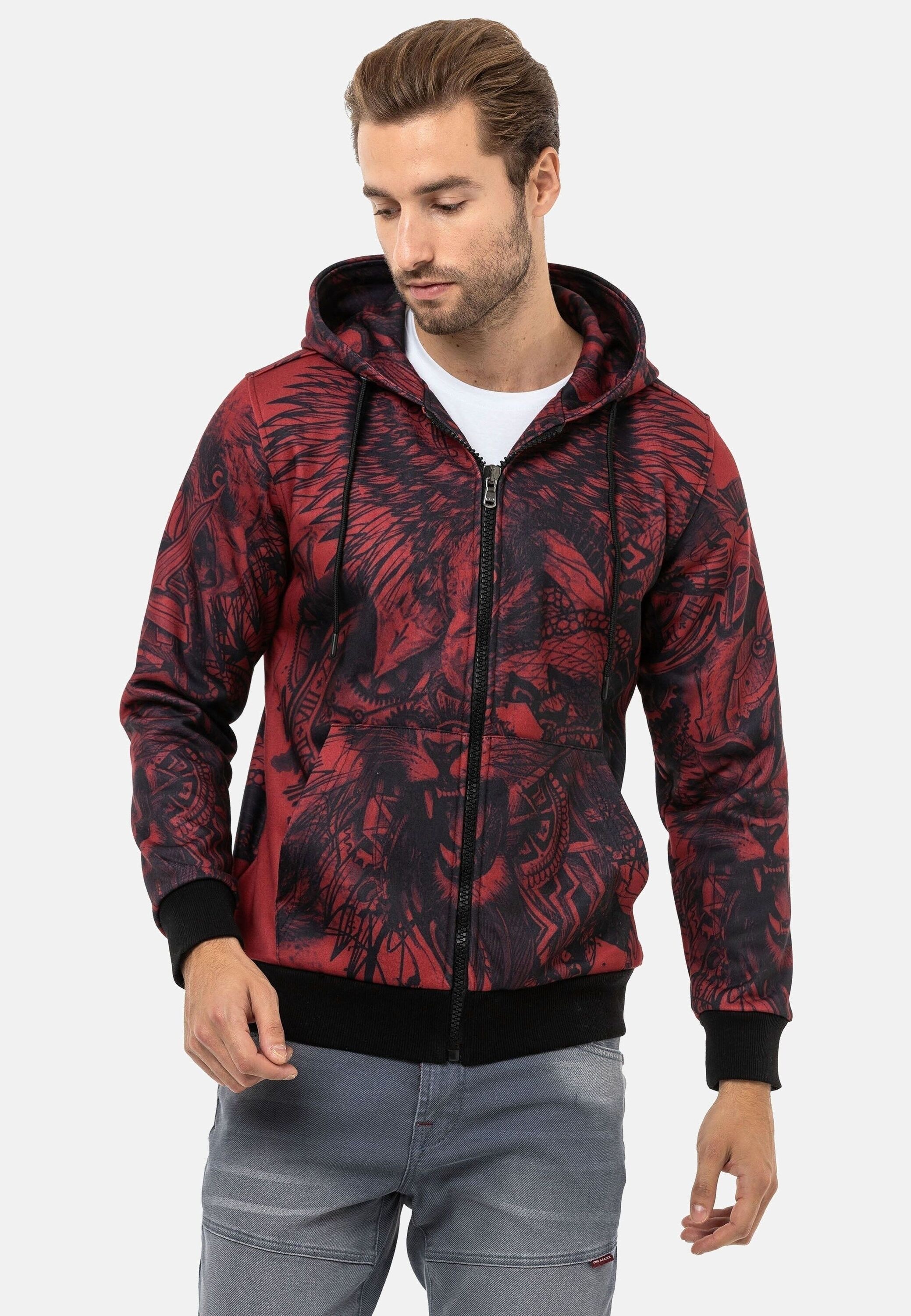 Cipo & Baxx Sweatjacke "Jacken", 1 Stk. mit auffälligem Print, CL559 günstig online kaufen