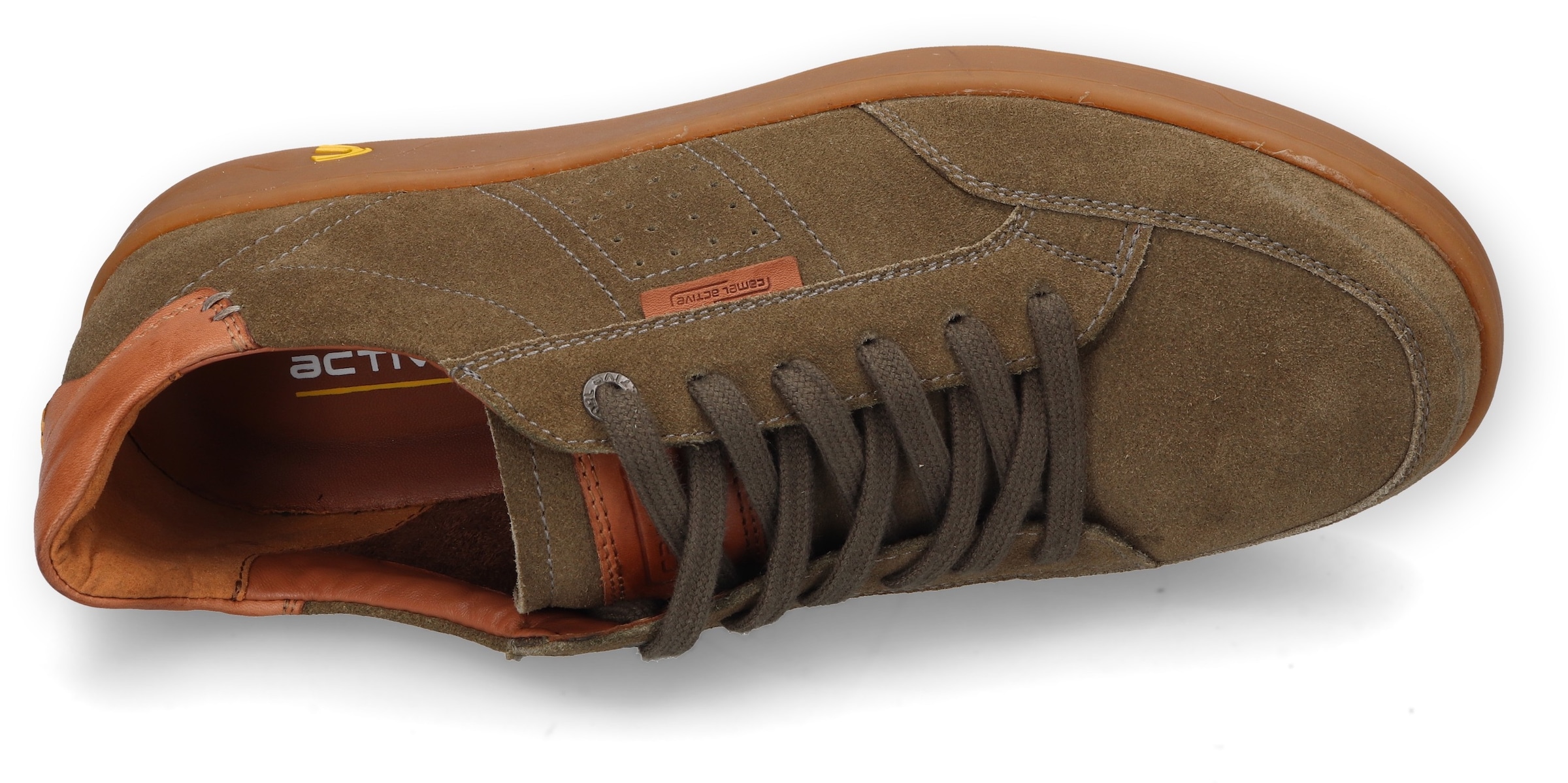 camel active Sneaker, Retro Sneaker, Schnürschuh mit Ziernähten