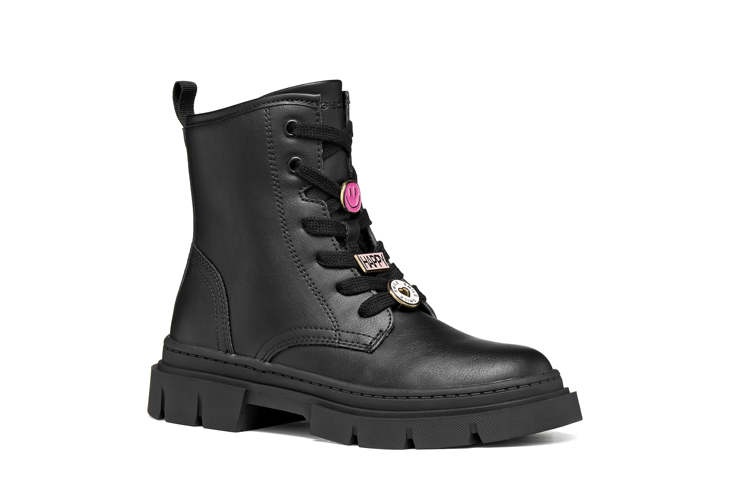 Geox Schnürboots "J KARSYN GIRL" Stiefelette mit Pins, Größenschablone zum Download