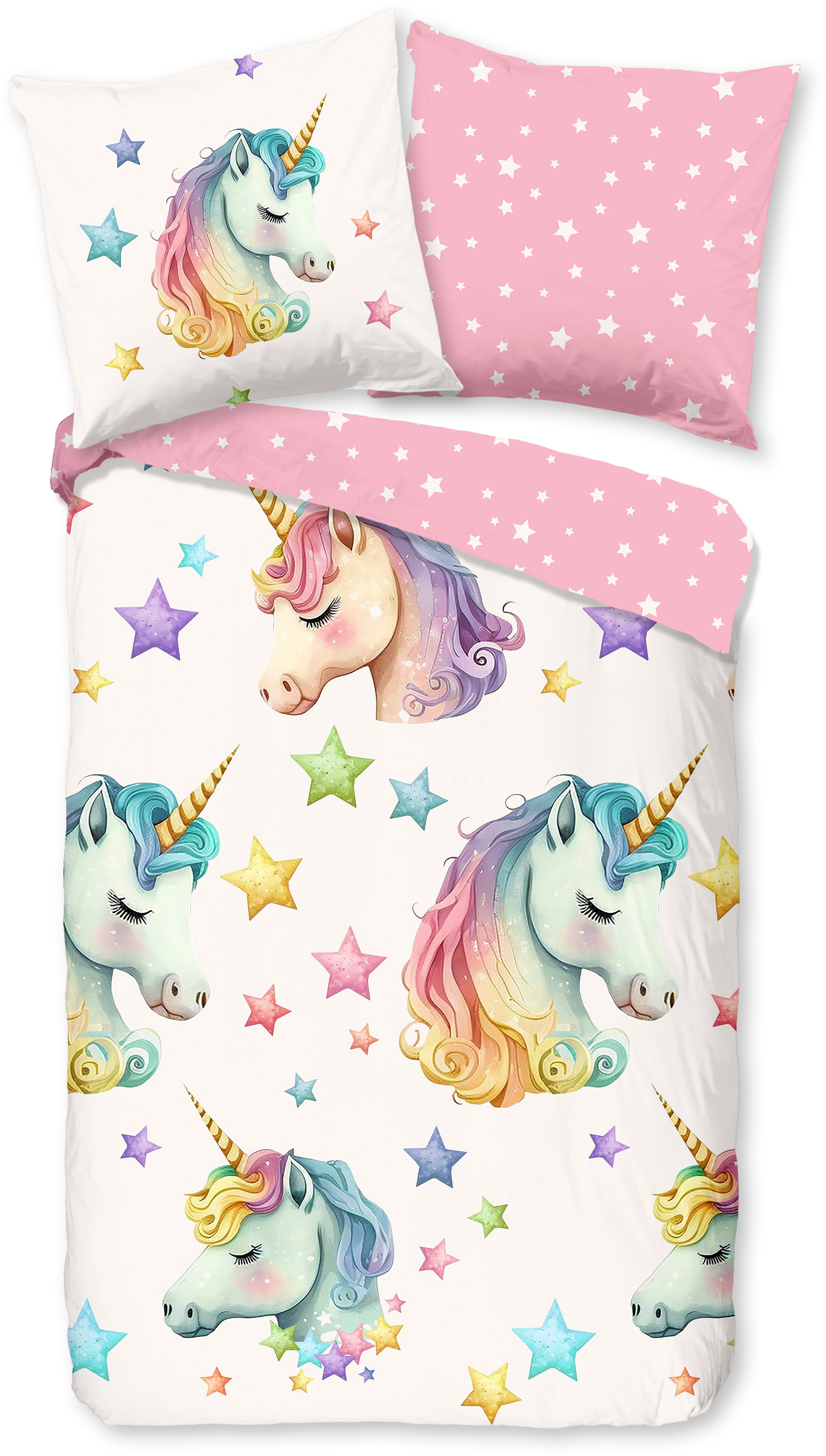 PURE luxury collection Kinderbettwäsche "Fancy" 2 Stk. tlg. Mikrofaser, 135 günstig online kaufen