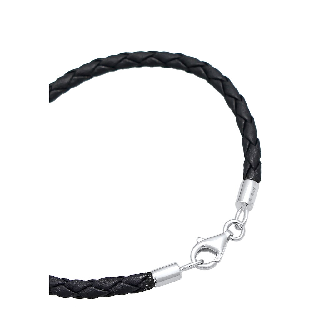 Nenalina Armband »Bead Anhänger Bettelarmband Fake Leder 925 Silber«