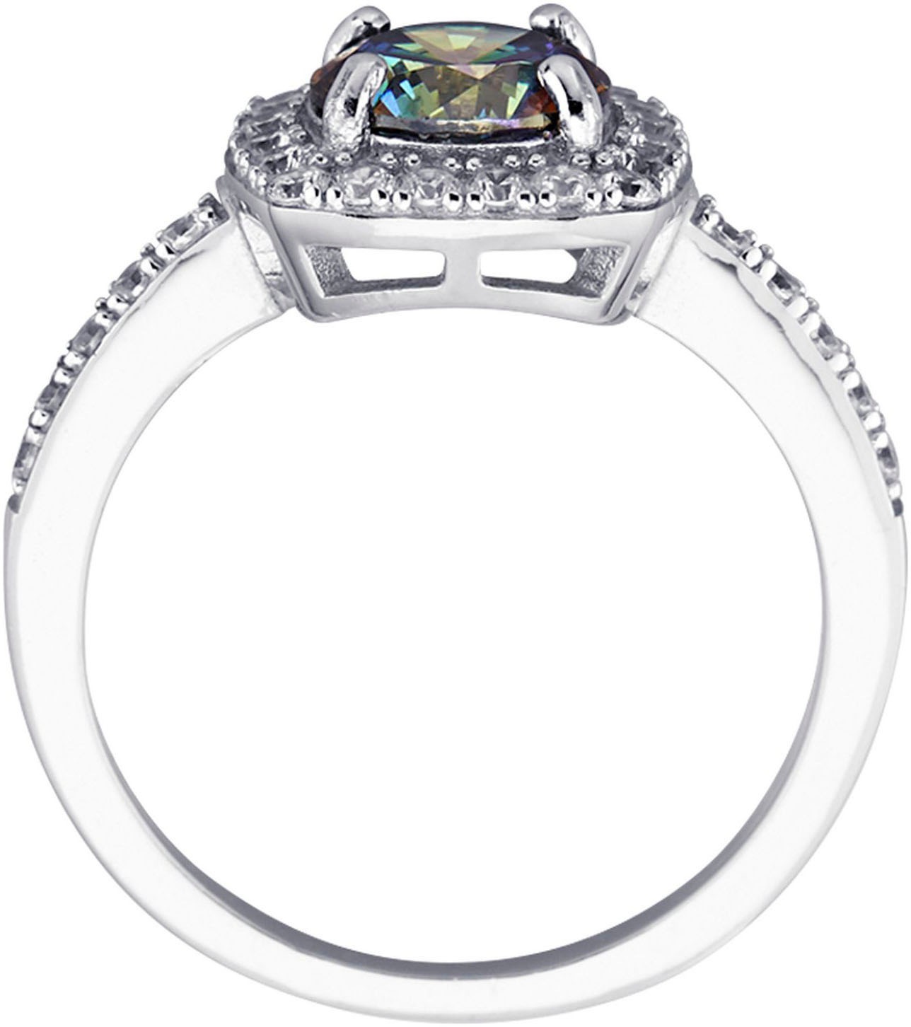 Firetti Fingerring »Schmuck Geschenk Silber 925 Damenring Ring Kissenform«, mit Zirkonia (synth.)