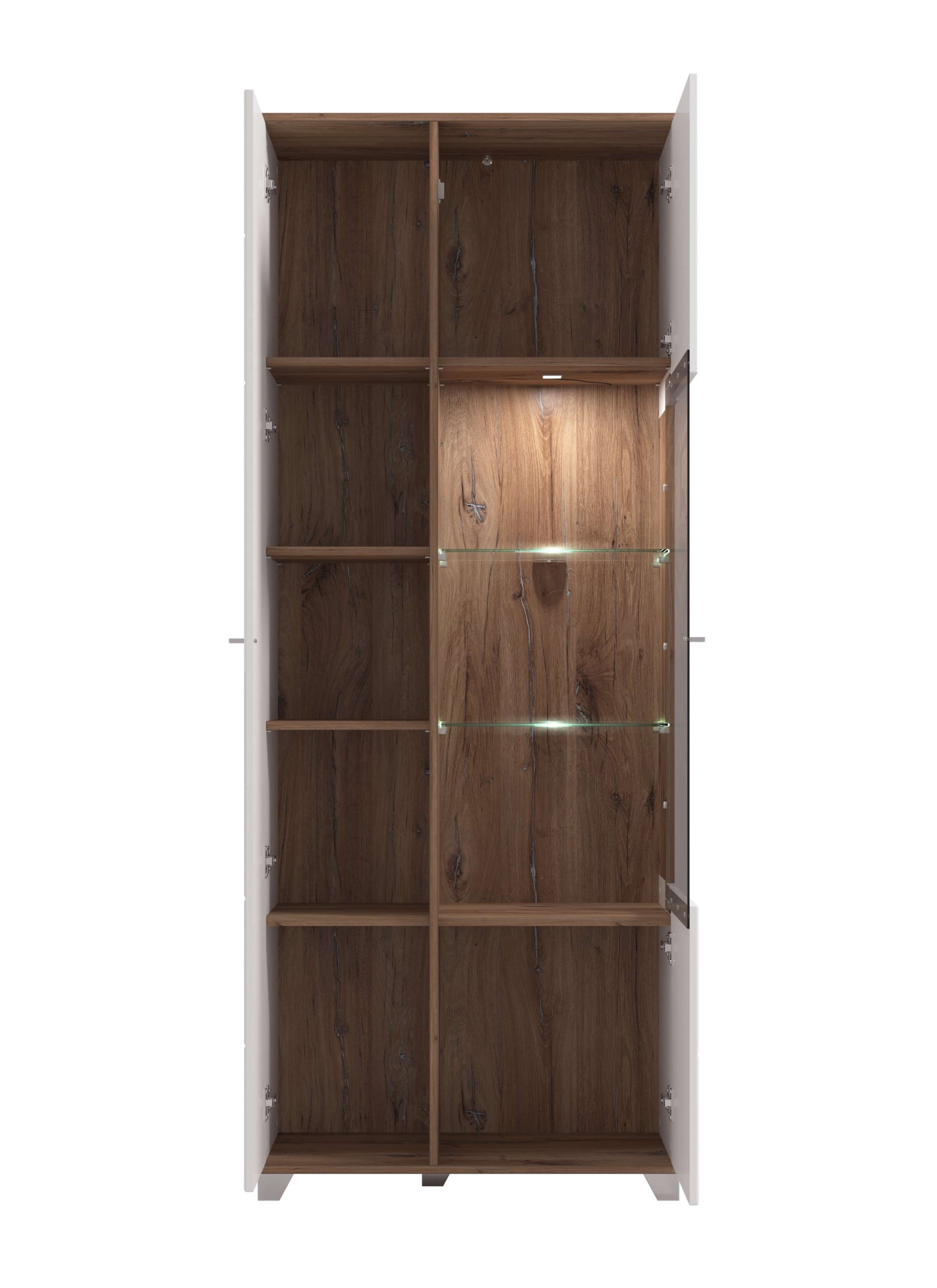 INOSIGN Vitrine »Burgundy Vitrinenschrank, Standvitrine, Showcase«, Hochglanzfronten, Glastür, Komplettes Innenleben