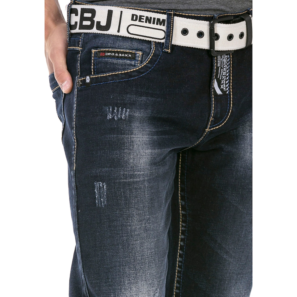 Cipo & Baxx Regular-fit-Jeans, mit markanter Waschung