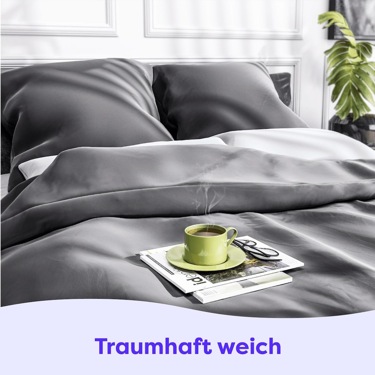 Wolkenfeld Bettwäsche »Wolkenfeld Bettwäsche Paulina«, 135x200 cm, 155x220 & Übergrößen I inkl. Kissenbezüge 80x80