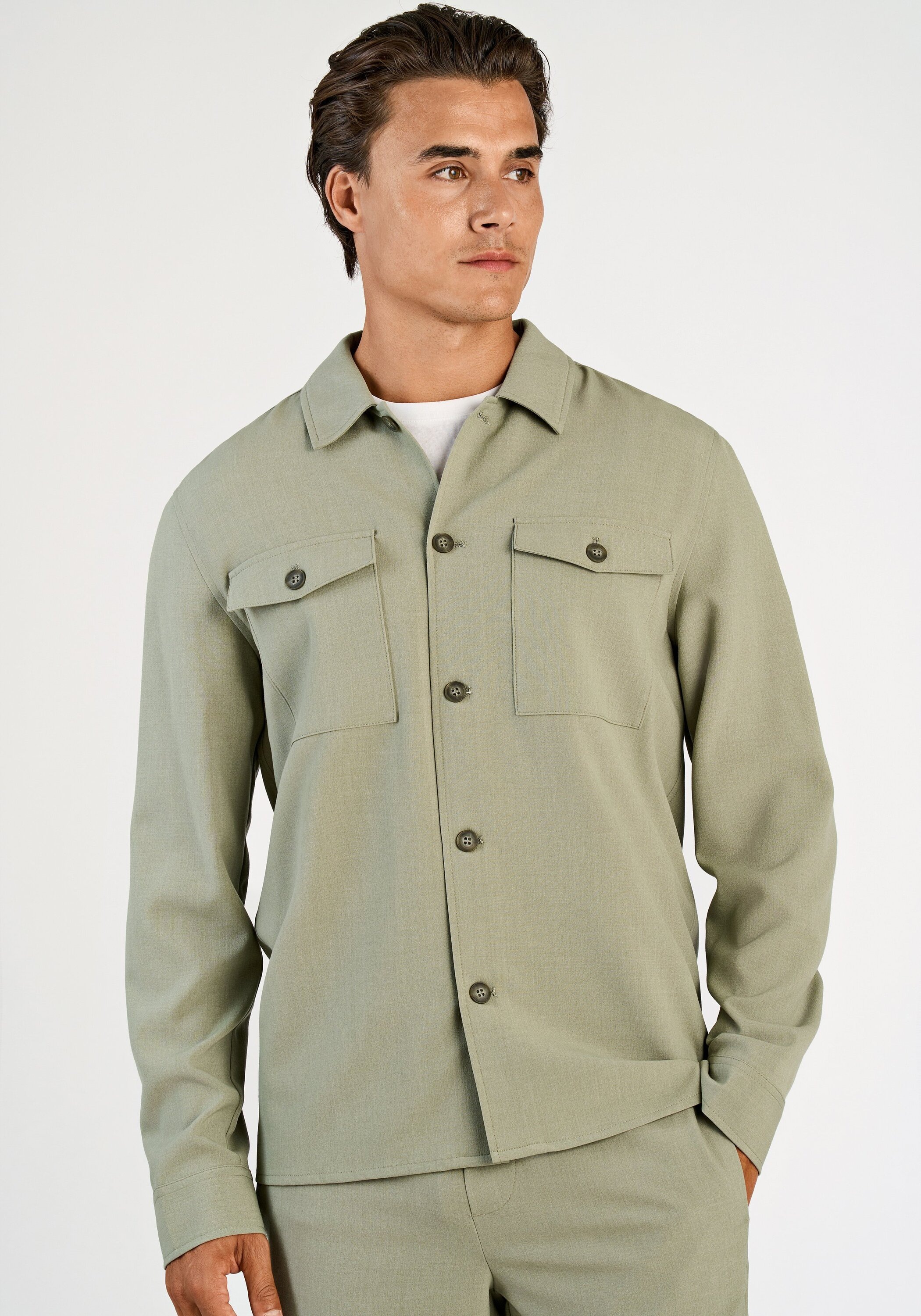 Lindberg Hemdjacke Relaxed Fit Shirt Jacket Lt Army Mix XL