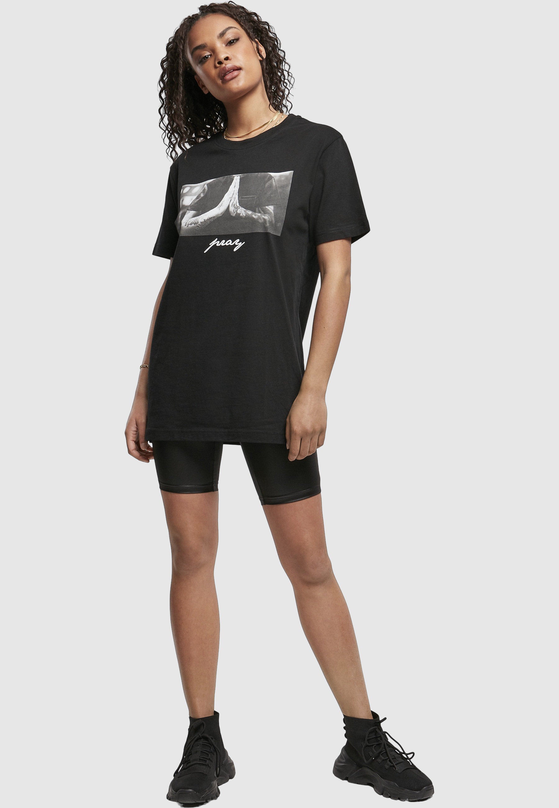 MisterTee Kurzarmshirt »MisterTee Damen Ladies Pray Tee« 1 Stk.