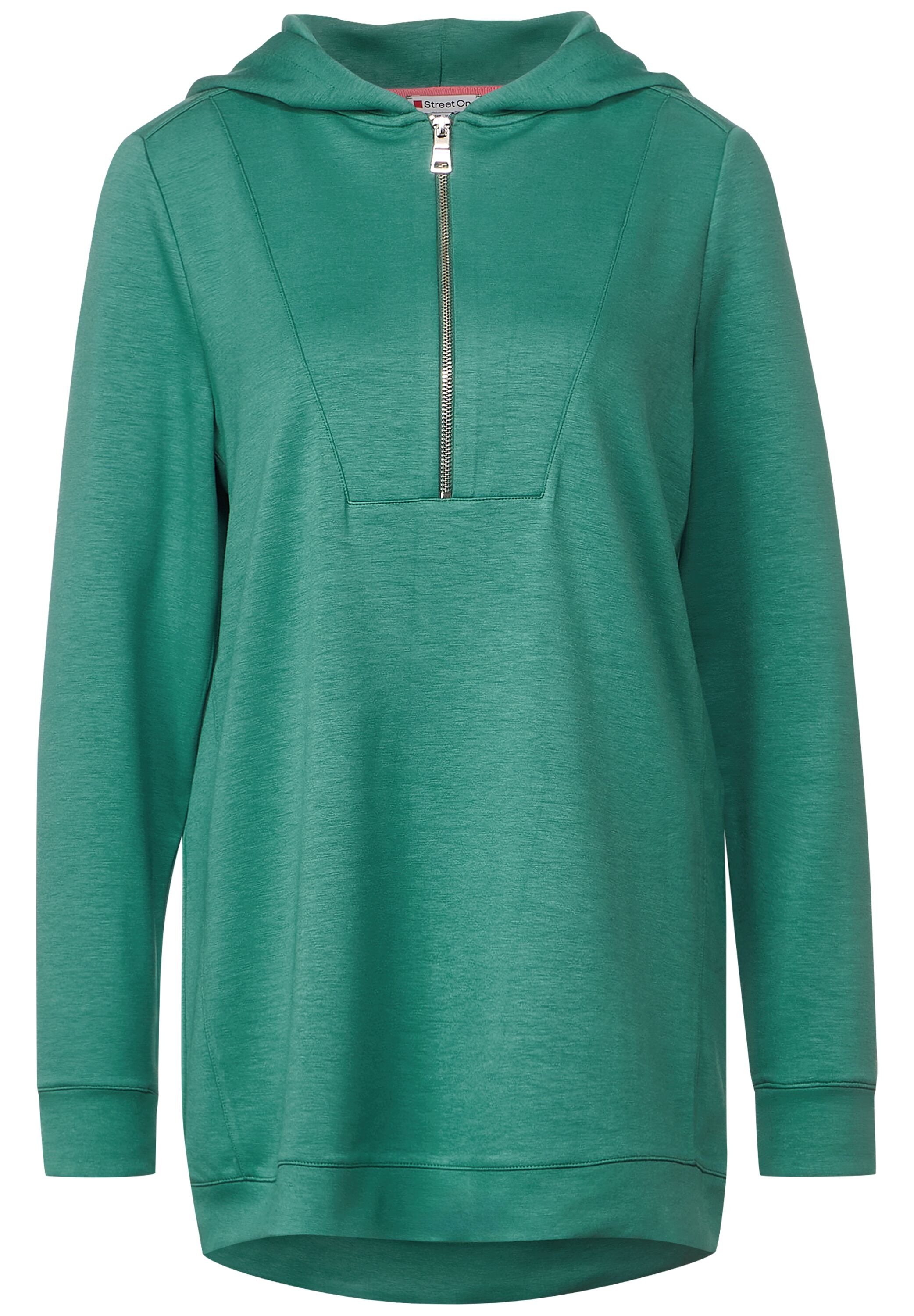 STREET ONE Kapuzensweatjacke, in Unifarbe