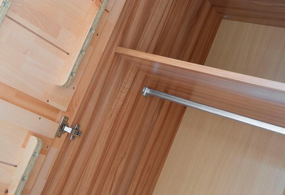 Home affaire Drehtürenschrank »Triest«, teilmassiv, FSC®-zertifizierte Buche
