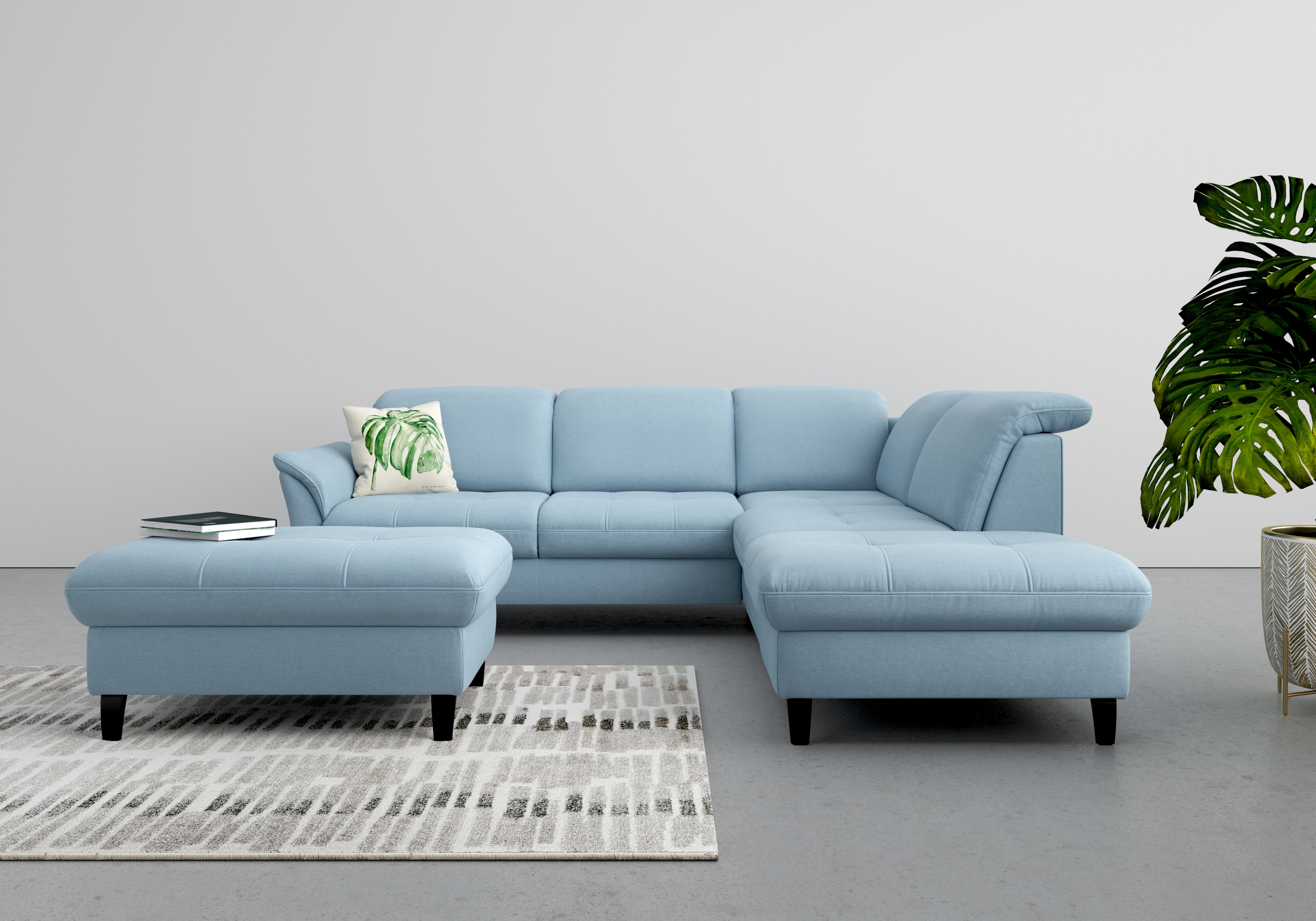 sit&more Ecksofa "Maggiore L-Form" wahlweise mit Kopfteilverstellung, Schlaffunktion und Stauraum