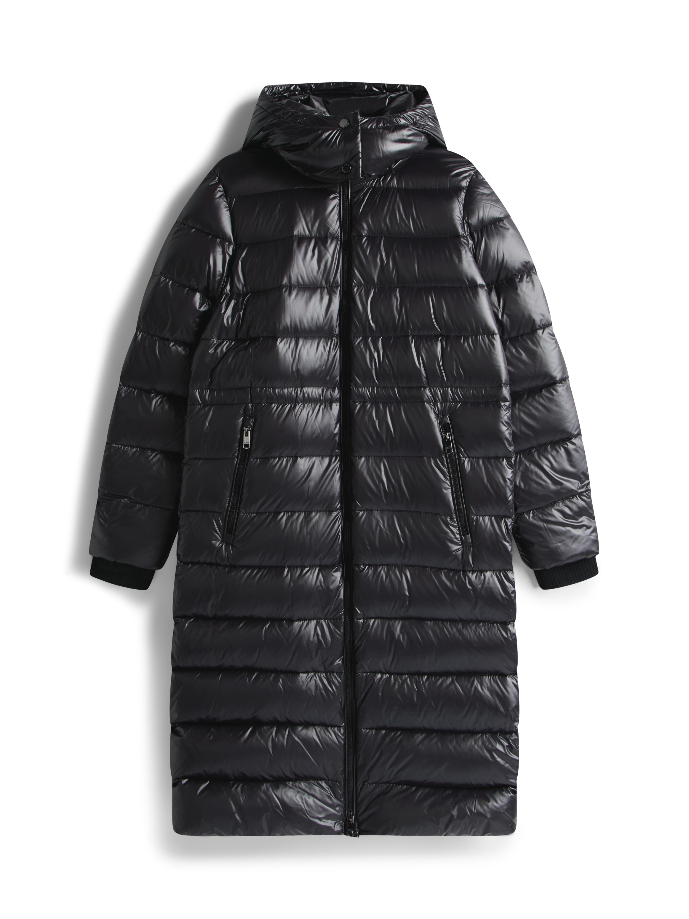 Tommy Hilfiger Steppmantel »GLOSS HW DOWN WAIST REG MAXI«, in leicht glänzender Optik