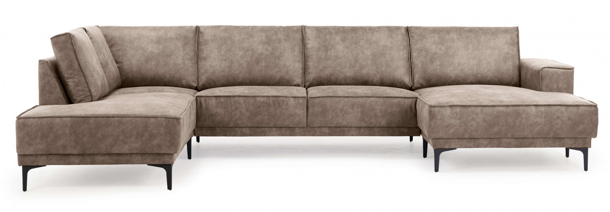 Places of Style Wohnlandschaft "XXL Sofa Oland, Struktur, Flachgewebe, Luxu günstig online kaufen