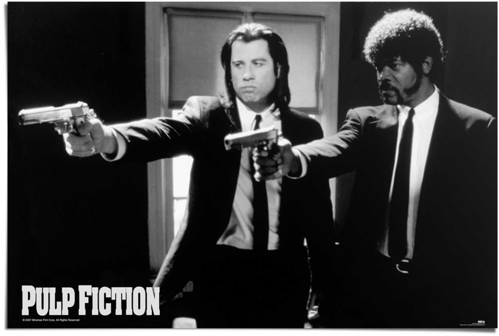 Poster »Pulp Fiction Schwarz/weiss«, (1 St.)