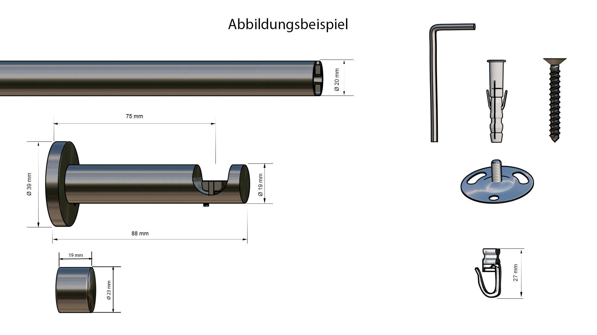 »TANBUL«, home Montagematerial Gardinenstange BAUR 1 Fixmaß, my | Gleitern inkl. Innenlauf läufig-läufig, und Komplett-Set