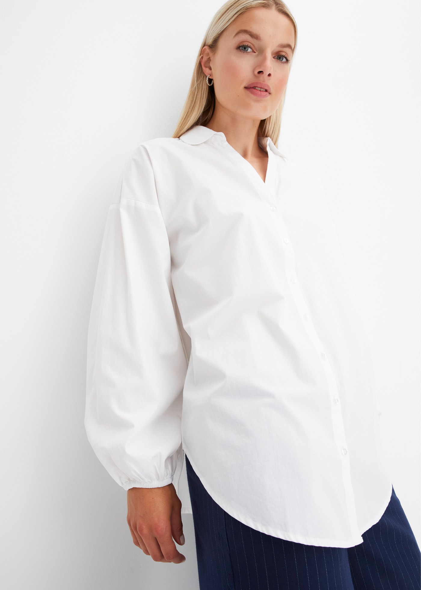 Thumbnail - bonprix Langarmbluse "Oversize-Bluse aus reiner Baumwolle", Oversize-Bluse aus reiner Baumwolle