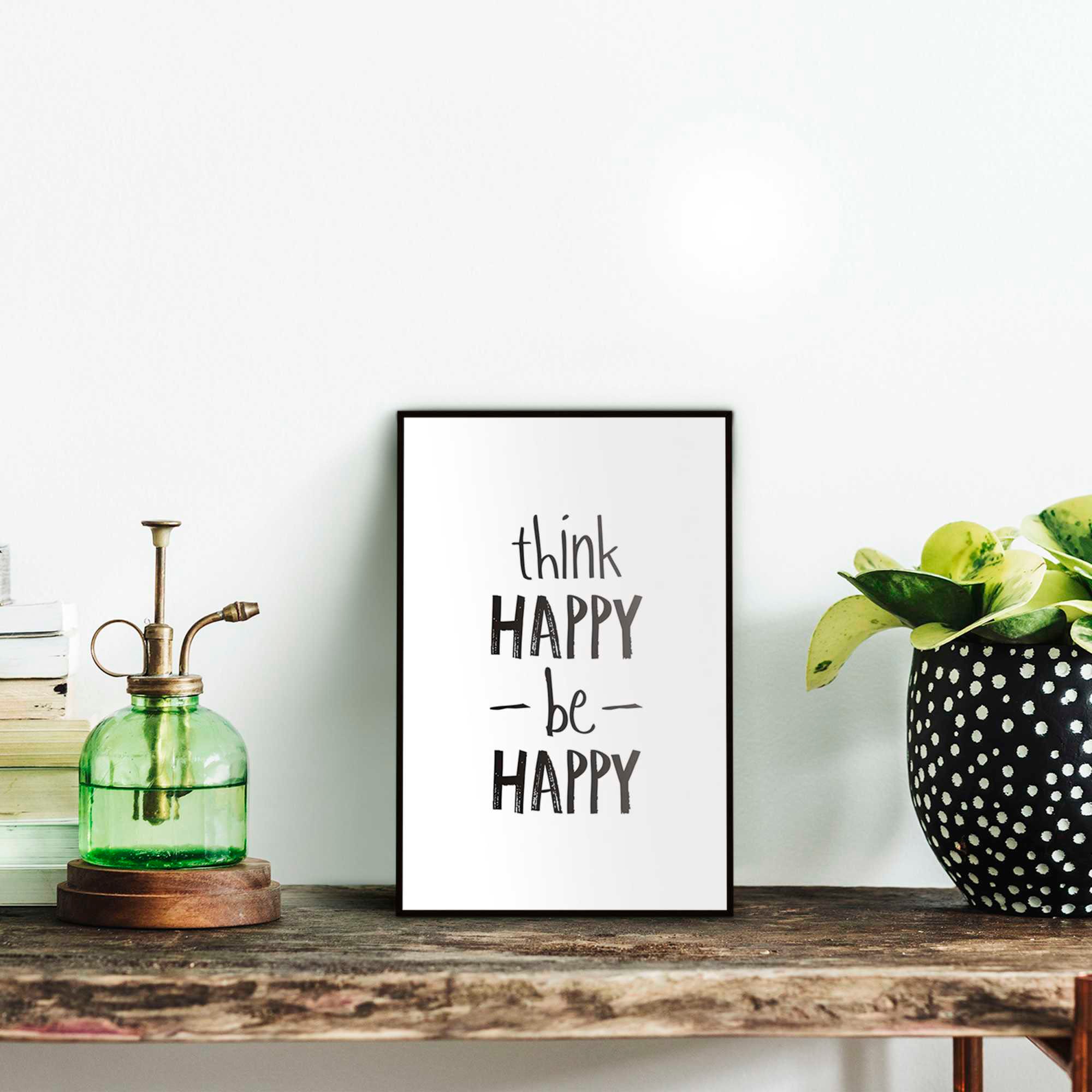 Reinders Poster "Think happy, be happy" günstig online kaufen