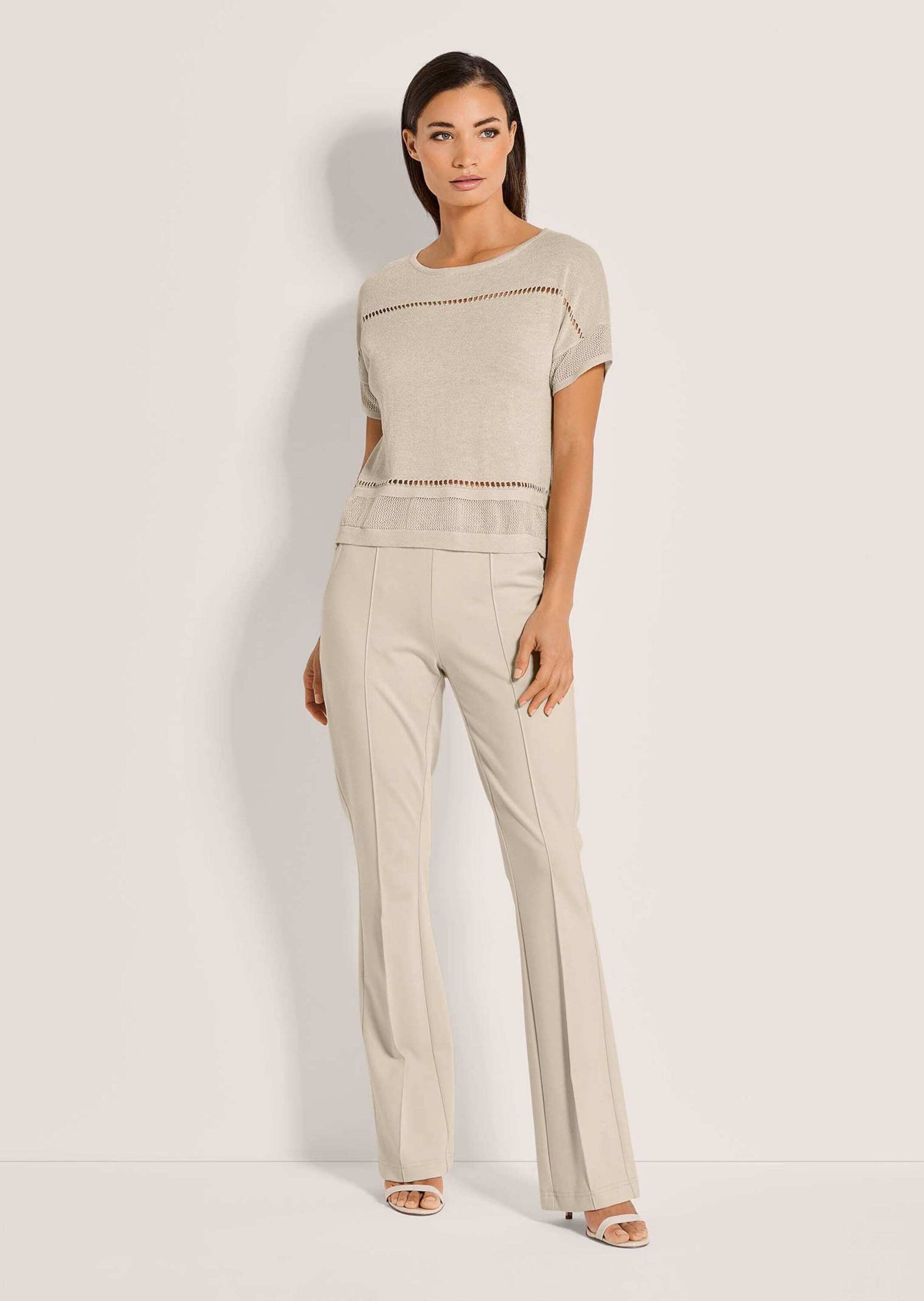 MADELEINE Longpullover "Pullover Kurzarm-Pullover mit Glanz-Effekt" günstig online kaufen