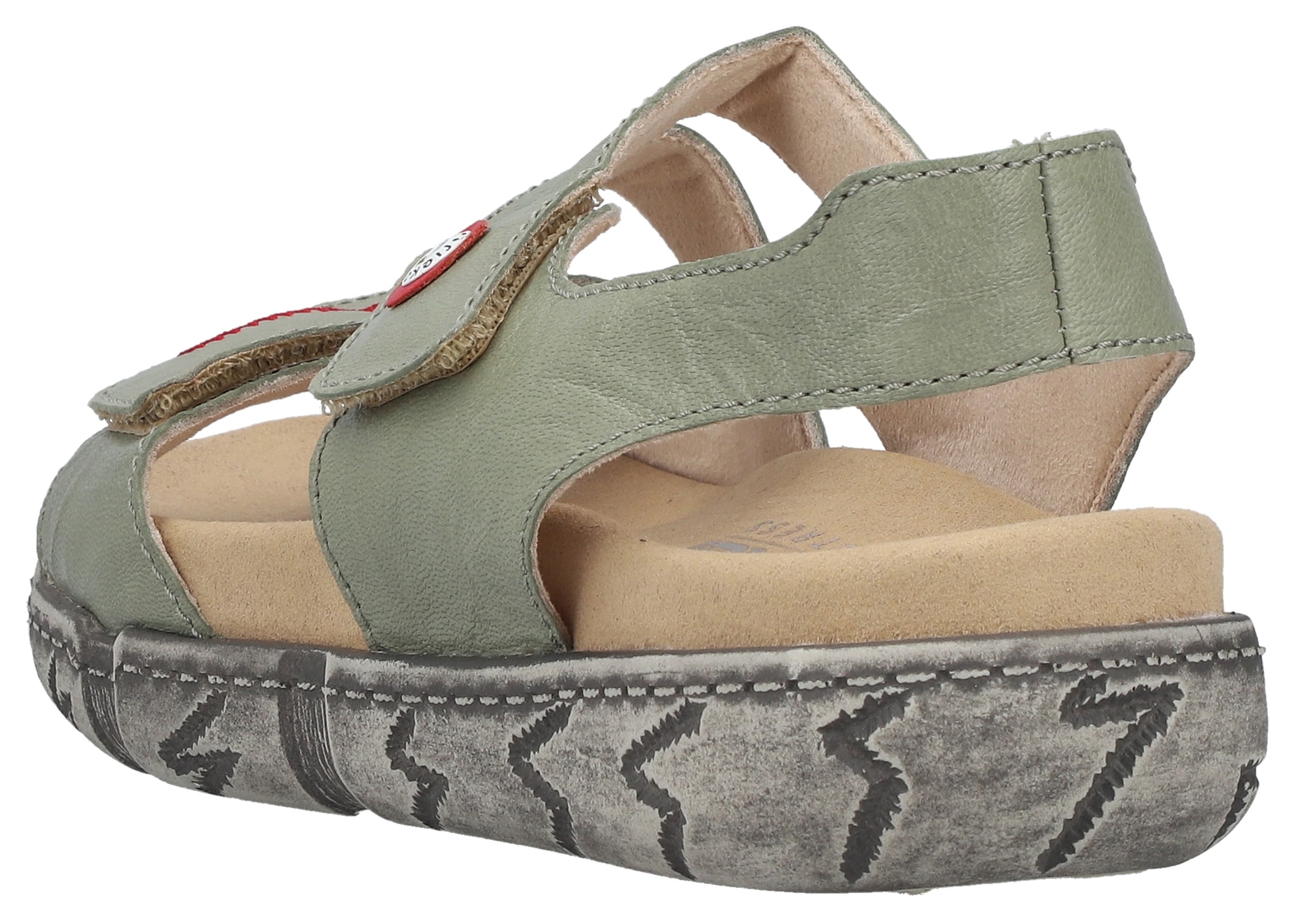 Rieker Sandale  Sommerschuh, Klettsandale mit Ziernaht