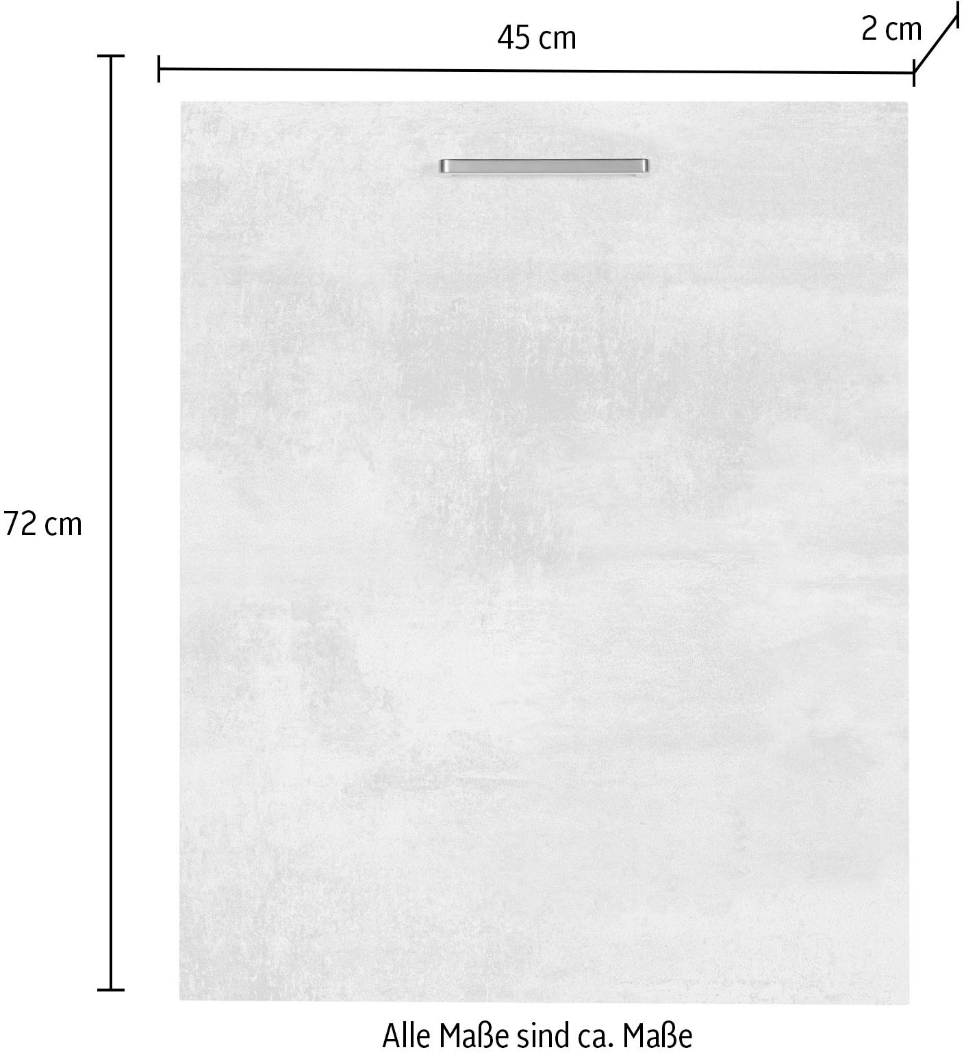 nobilia® Frontblende »"Riva", durchgehende Türfront für vollintegrierte Geschirrspüler,«, in den Breiten Breiten 45 und 60 cm