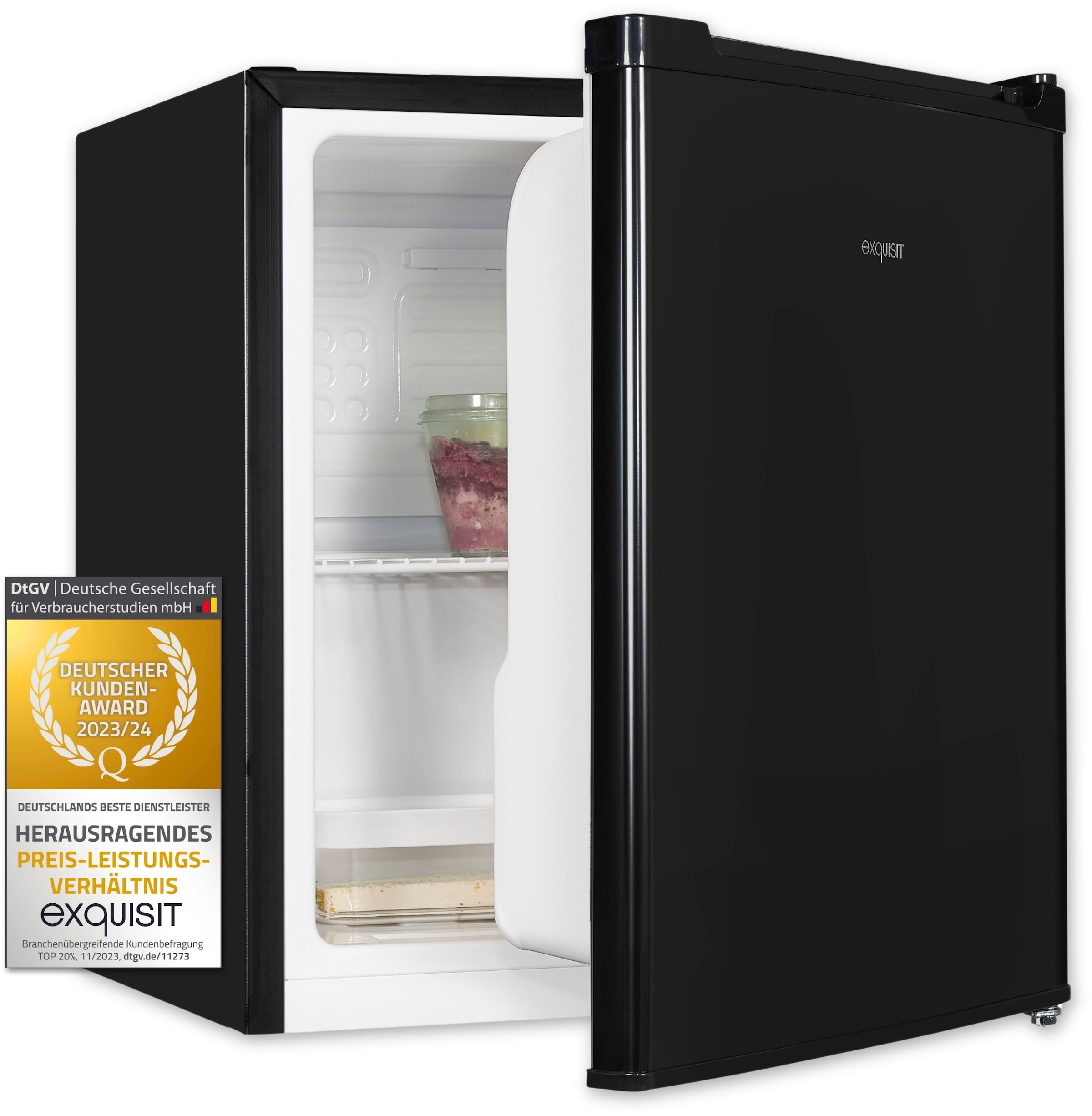 exquisit Kühlschrank »KB05-V-040E schwarz«