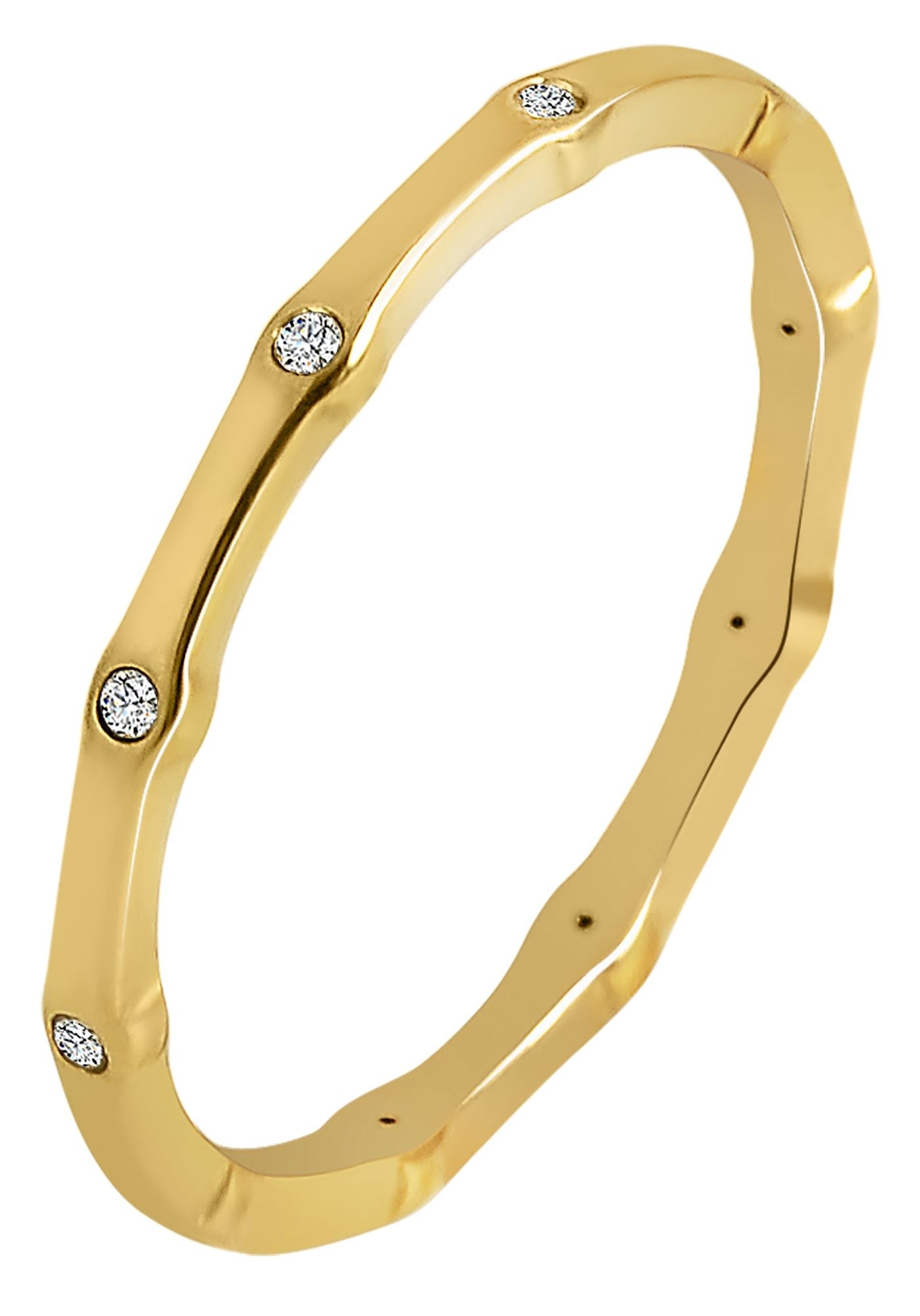 Adelia´s Fingerring »Damen Ring aus Edelstahl mit Strass Steinchen«
