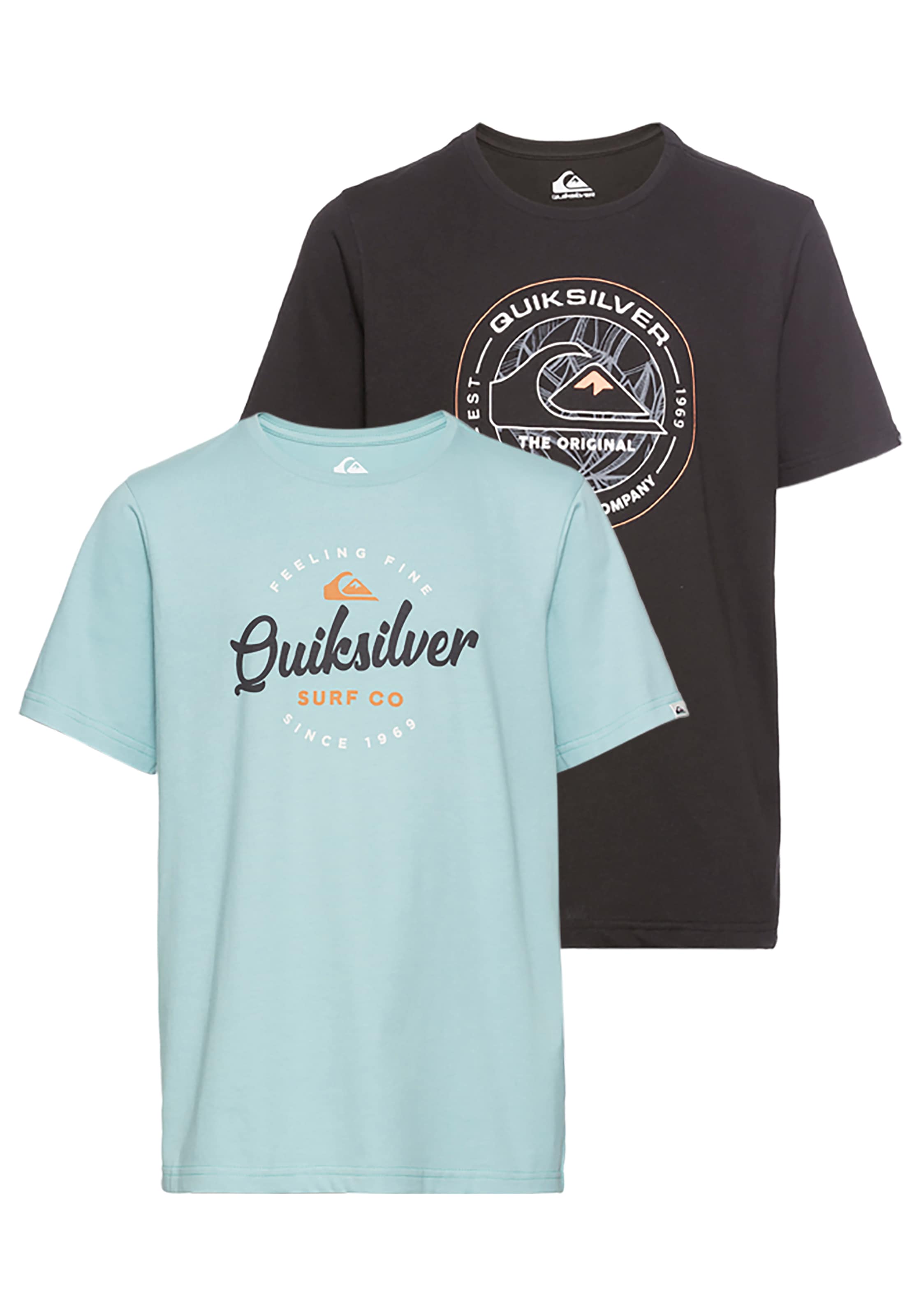 QUIKSILVER Jungen T-Shirt "ON POINT FLYIN SHORT SLEEVE TEE PACK YTH", grün, Gr. 14, Obermaterial: 100% Baumwolle, Shirts