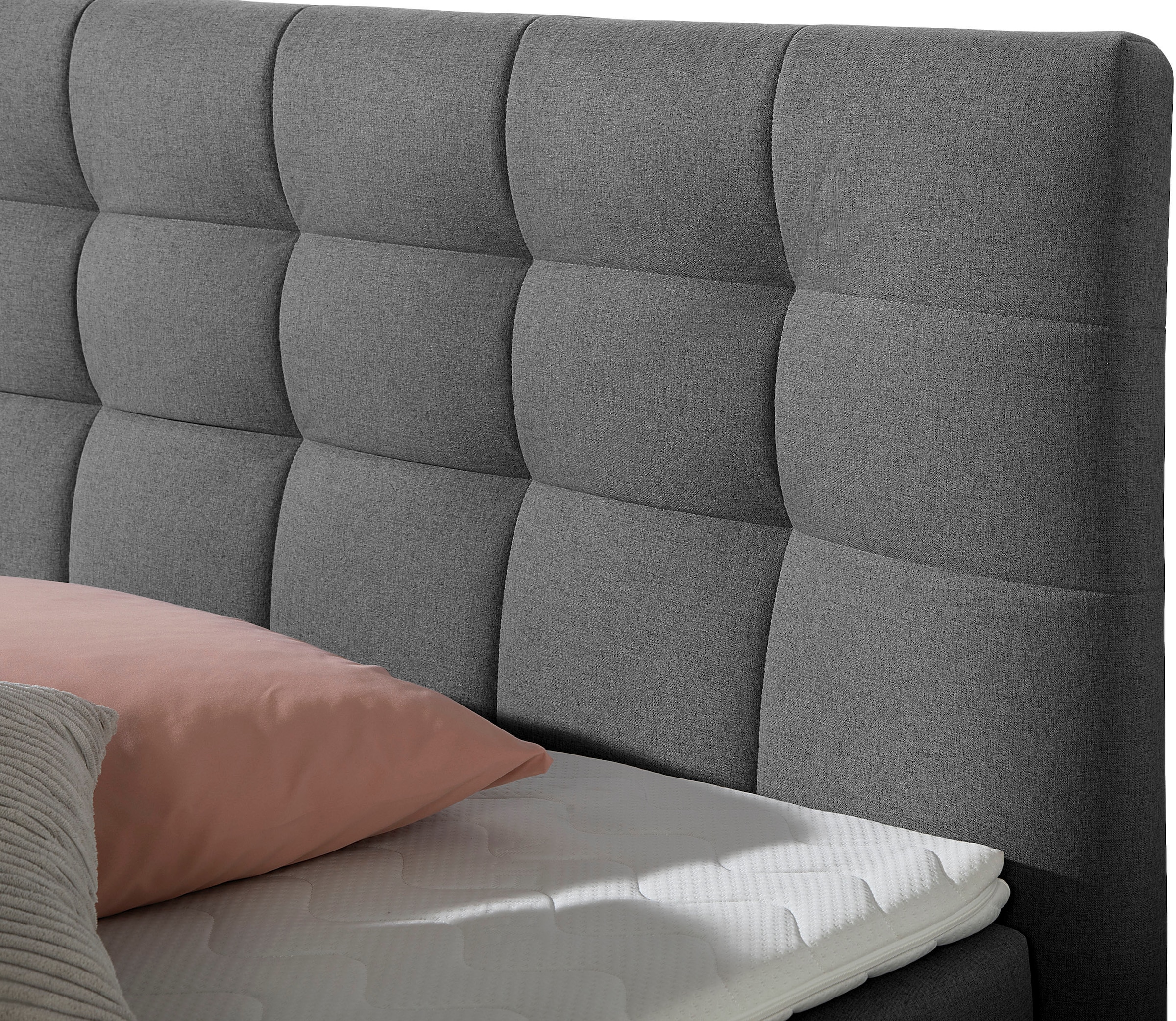 Places of Style Boxspringbett »Ethan«, inkl. Topper und geräumigen Bettkasten erhältlich in H2, H3 und H4