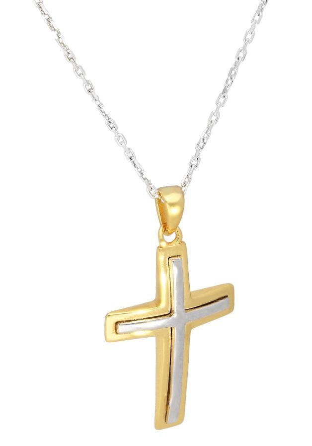 Firetti Kette mit Anhänger »Schmuck Geschenk Silber 925 Halsschmuck Halskette Ankerkette Kreuz«