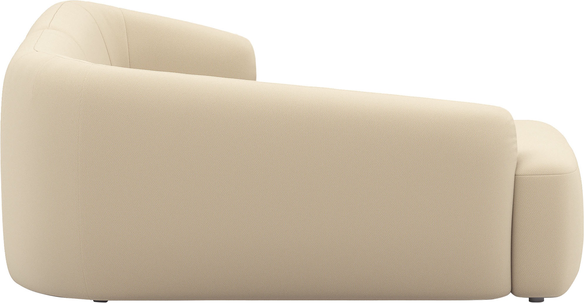 INOSIGN Ecksofa »Nergal, kompakte Stellmaße, Breite 216cm, organisches Design, L-Form«, Modernes Design, schlichte Optik, stilvoller Blickfang im Wohnzimmer