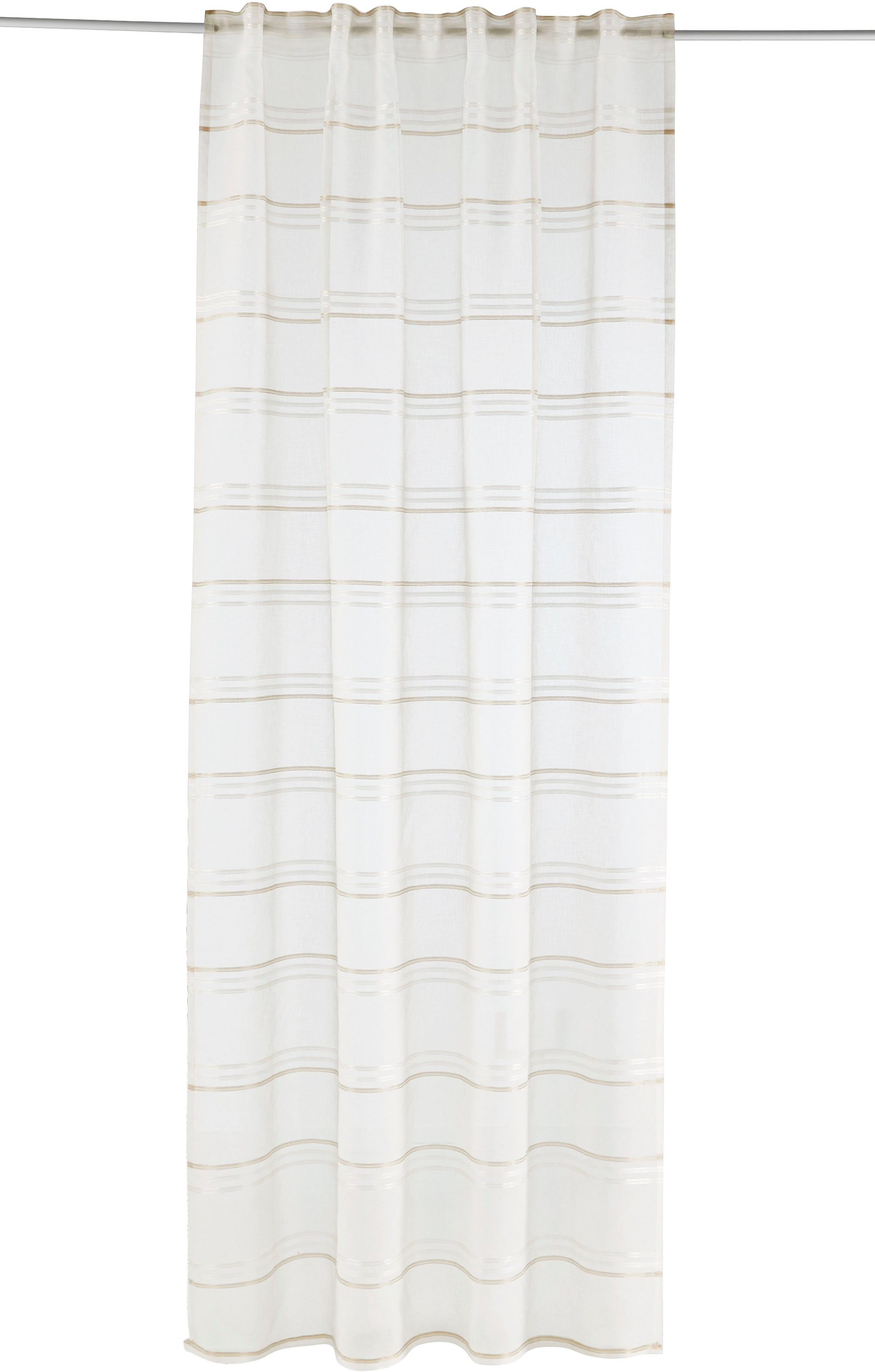 OTTO home Gardine »Sirii« Multifunktionsband 1 Stk. tlg. Halbtransparent, angenehme Haptik, mit Querstreifen, modern