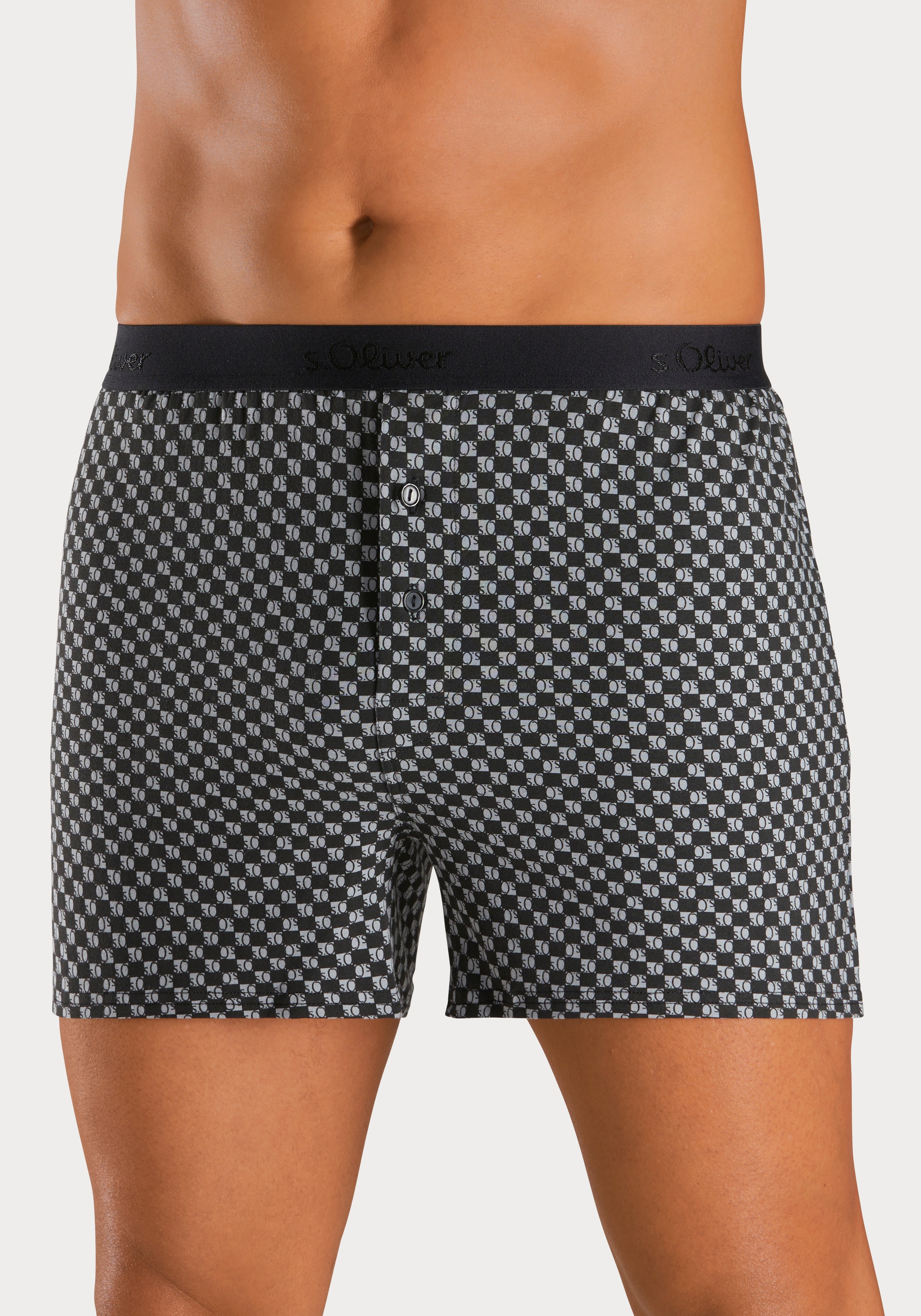 s.Oliver Weiter Boxer Packung, 2 Stk. tlg., unifarben und gemustert günstig online kaufen