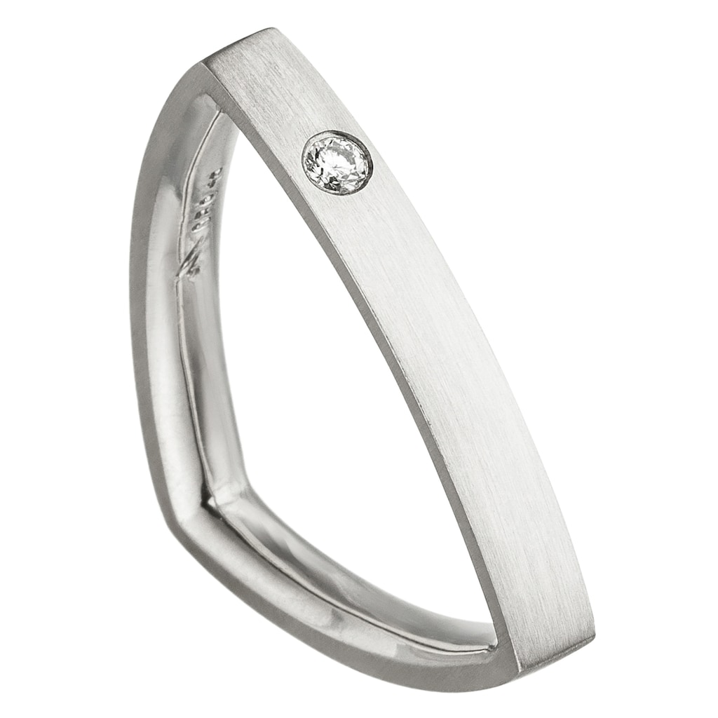 JOBO Diamantring »Spitz-Ring dreieckig« 950 Platin mit Diamant