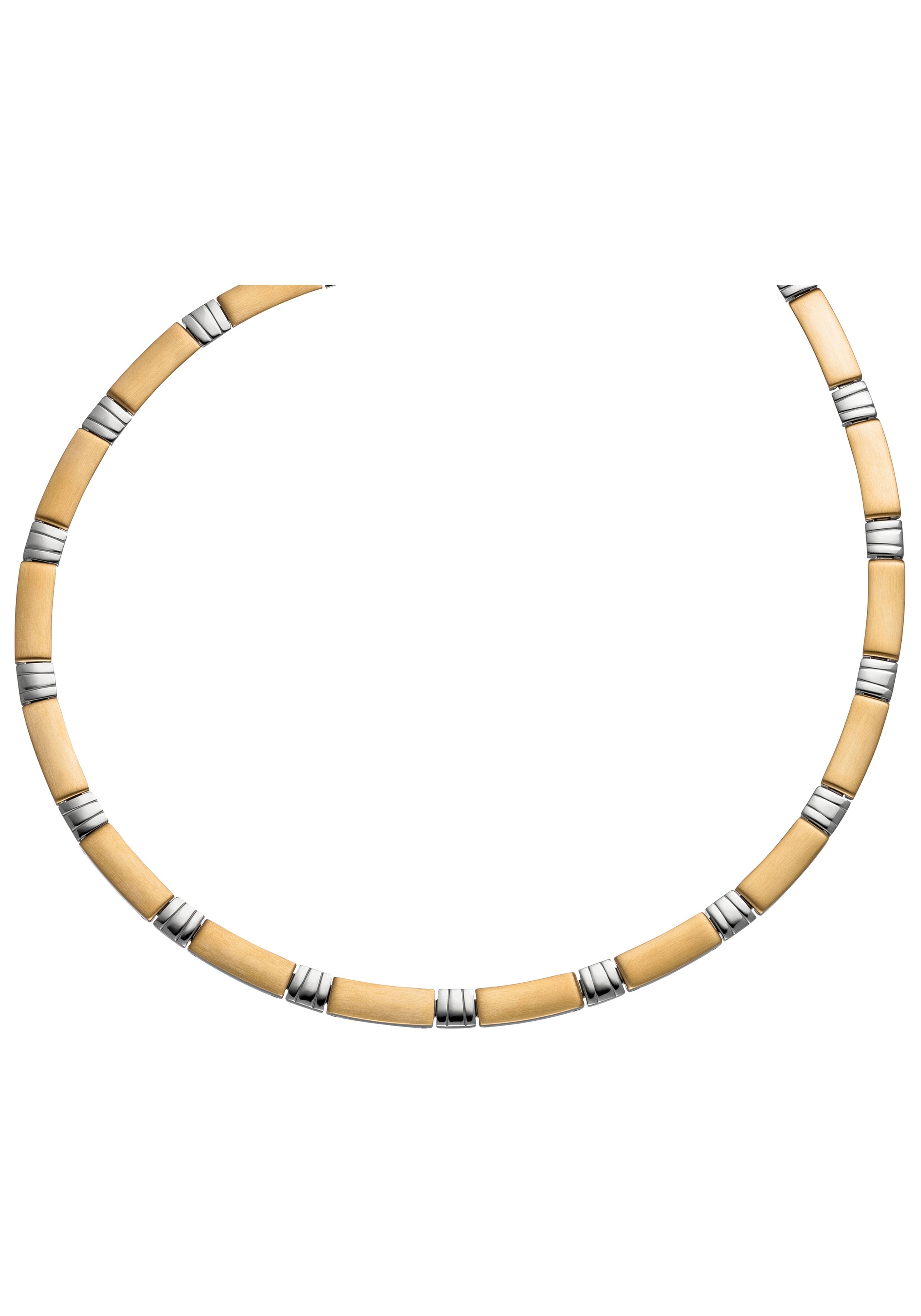 JOBO Collier »Gliedercollier 6,4 mm« Edelstahl goldfarben bicolor 47 cm