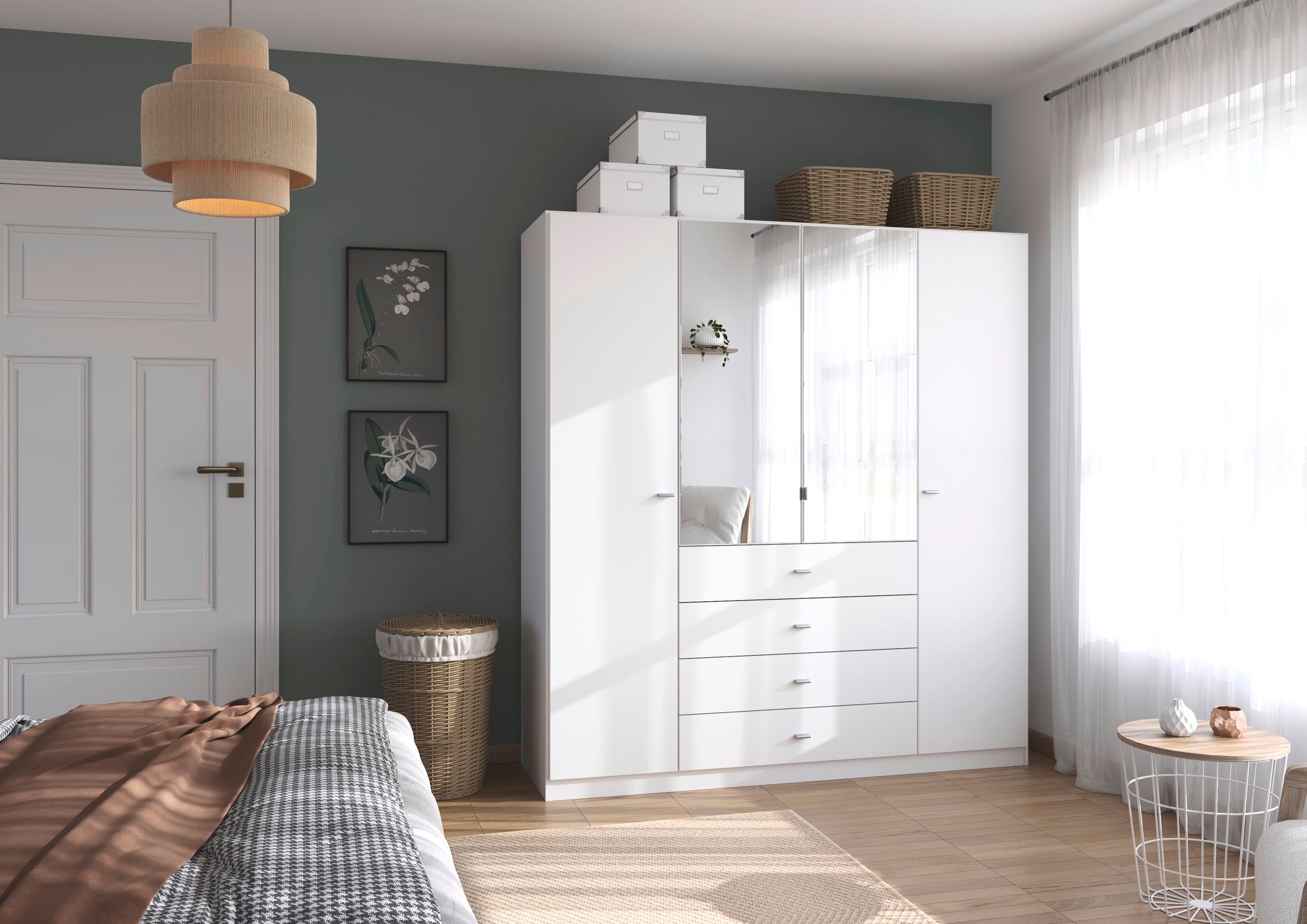 rauch Kleiderschrank "Sinsheim" mit 4 breiten Schubkästen günstig online kaufen