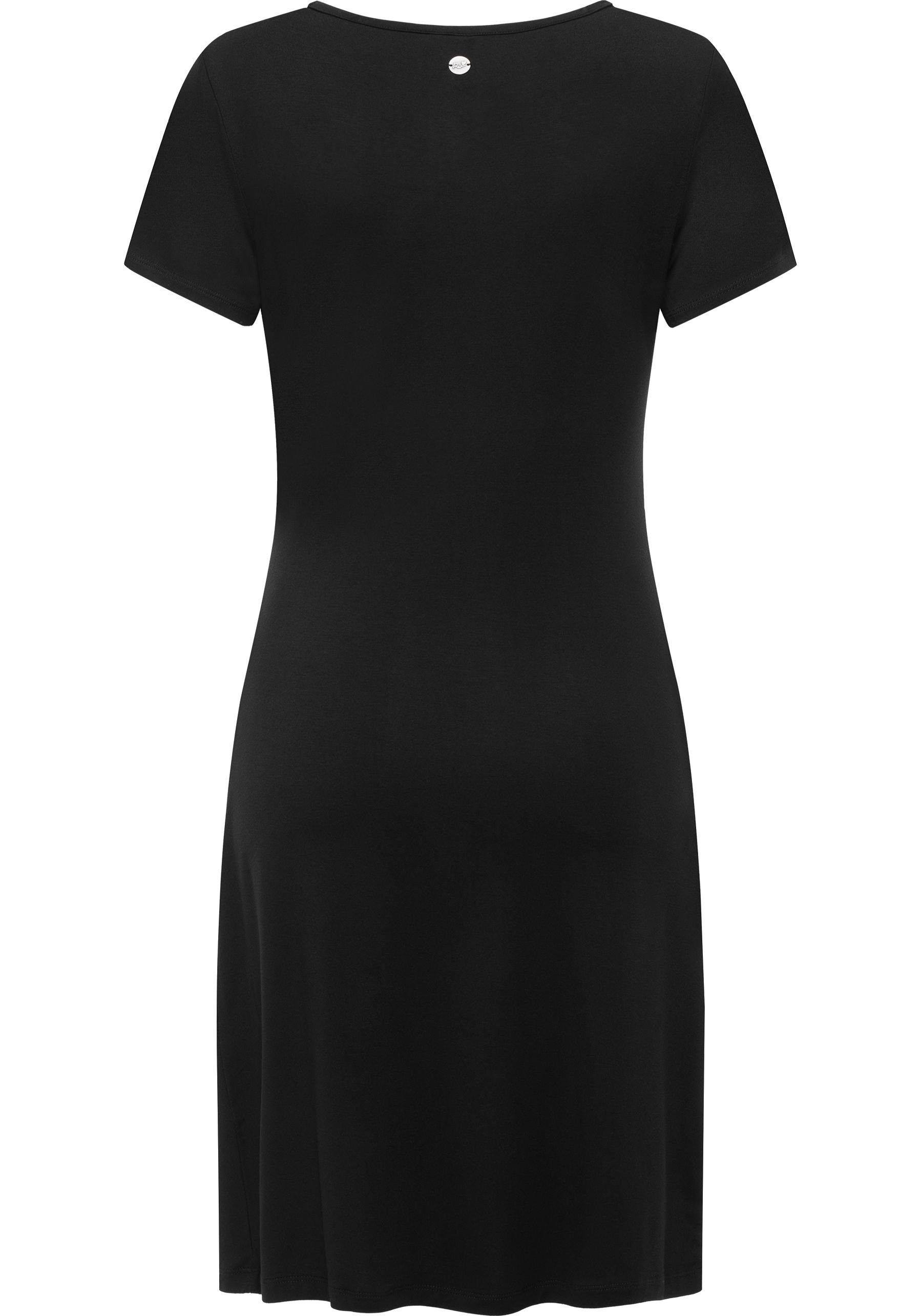 Thumbnail - Ragwear Shirtkleid "Knotta" Ohne Tasche Kurzarm Sommerkleid mit seitlichem Bindeband