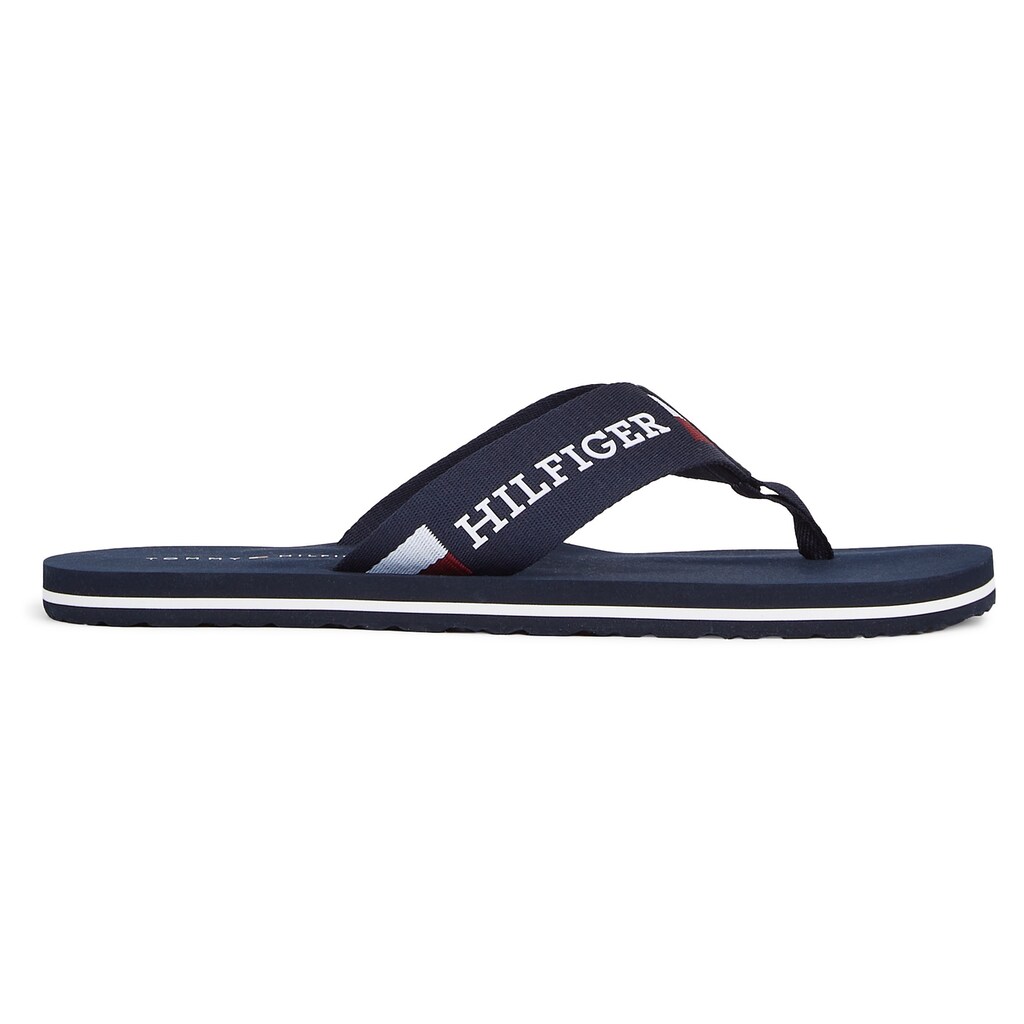 Tommy Hilfiger Zehentrenner »CORPORATE MONOTYPE BEACH SANDAL«
