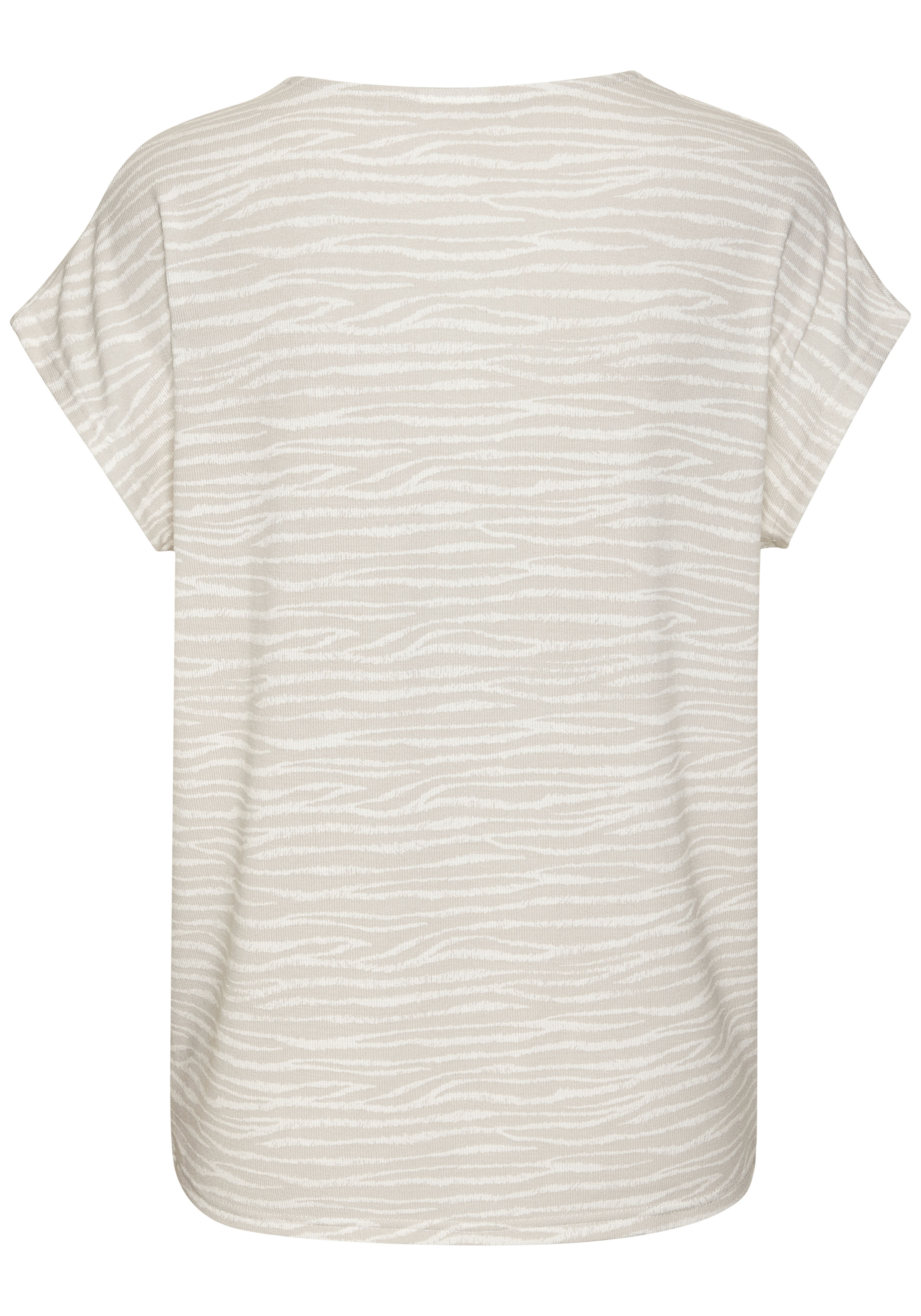 Thumbnail - LASCANA Kurzarmshirt "mit modischem Zebra-Muster" aus weichem Viskose-Strick