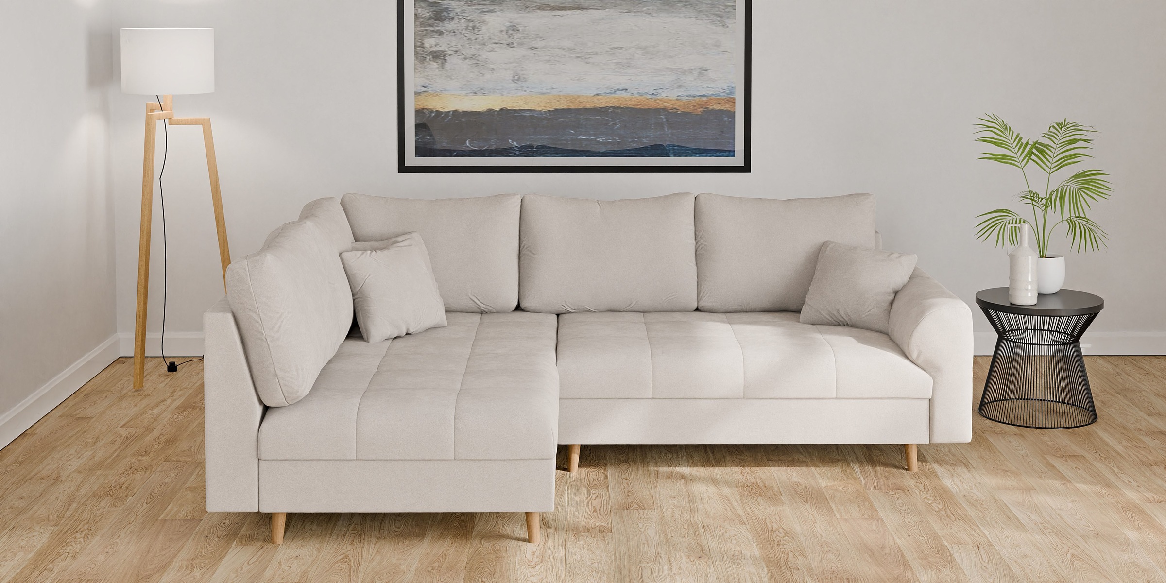 Home affaire Ecksofa "CHARRE L-Form mit Ottomane, Maße B/T/H: 231/161/81 cm günstig online kaufen